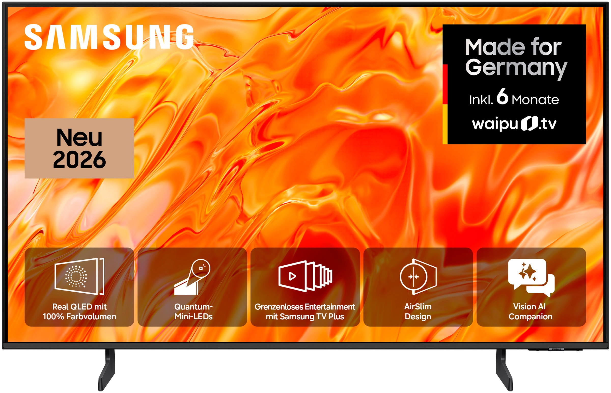 Samsung 43" Neo QLED QN70H 4K Vision AI Smart TV (2026) 109,2 cm (43") 4K Ultra HD Smart-TV WLAN Schwarz