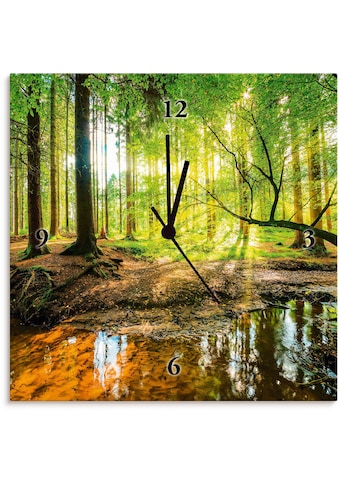 Artland Wanduhr »Wald mit Bach«, lautlos, ohne Tickgeräusche, nicht tickend,... kaufen