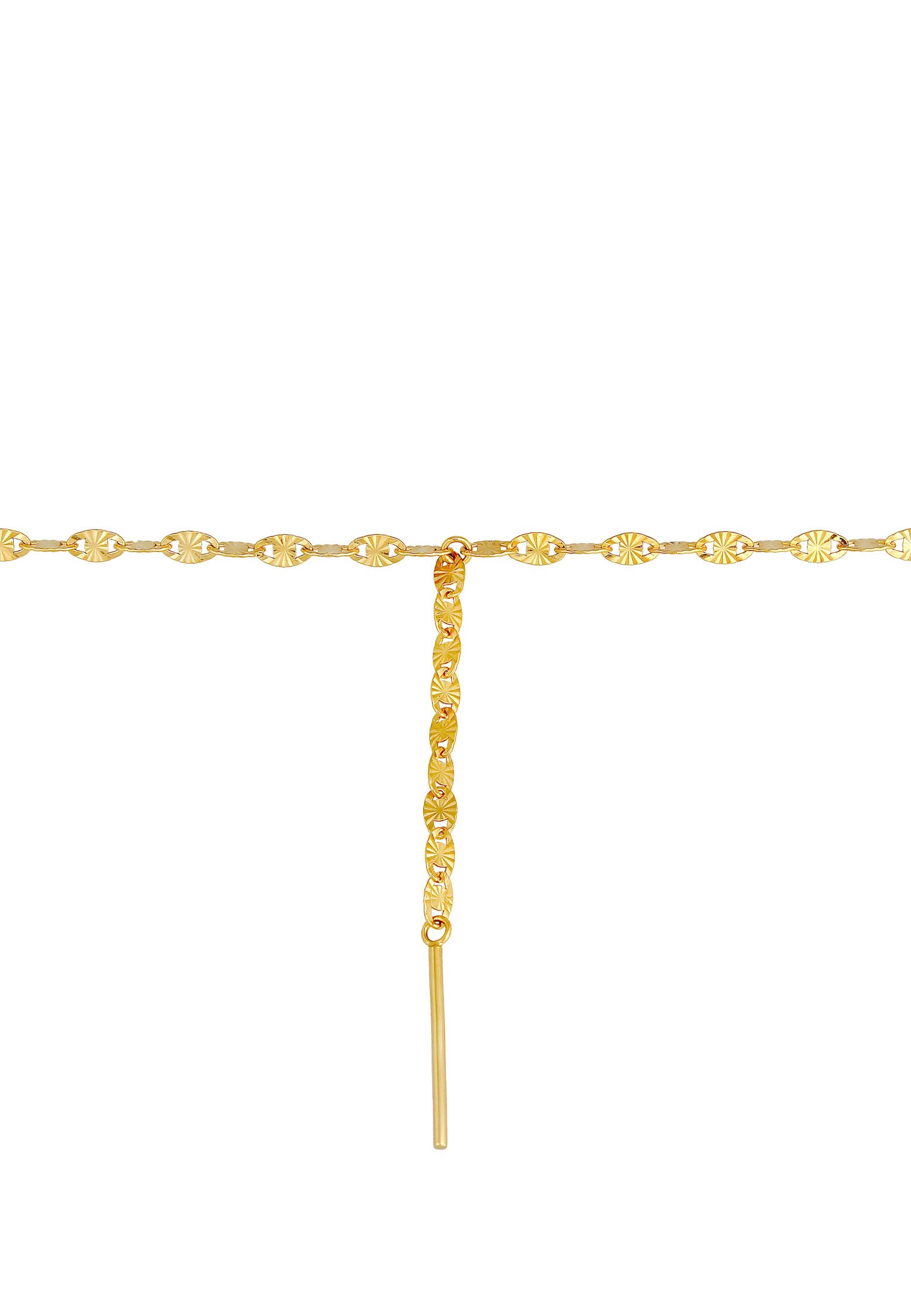 Elli Premium Y-Kette »Halskette Y-Kette Vintage Plättchen Stern Design 925 Silber«