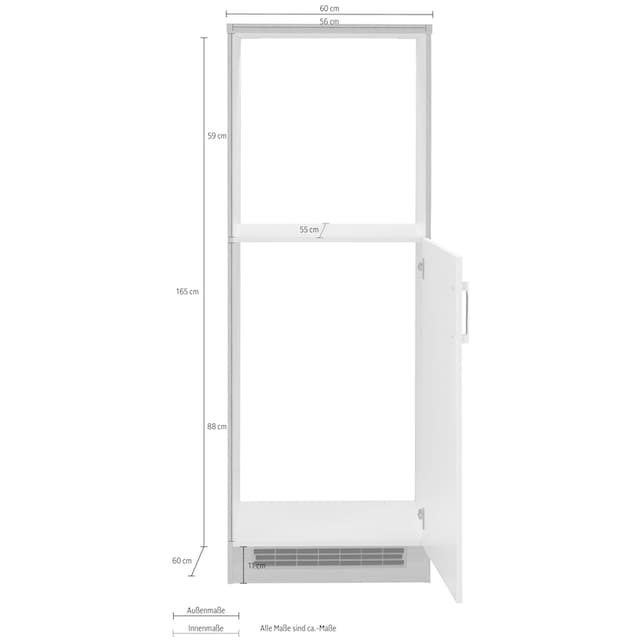 HELD MÖBEL Backofen/Kühlumbauschrank »Colmar«, 60 cm breit, 165 cm hoch,  für Einbaukühlschrank und Einbaubackofen auf Rechnung bestellen