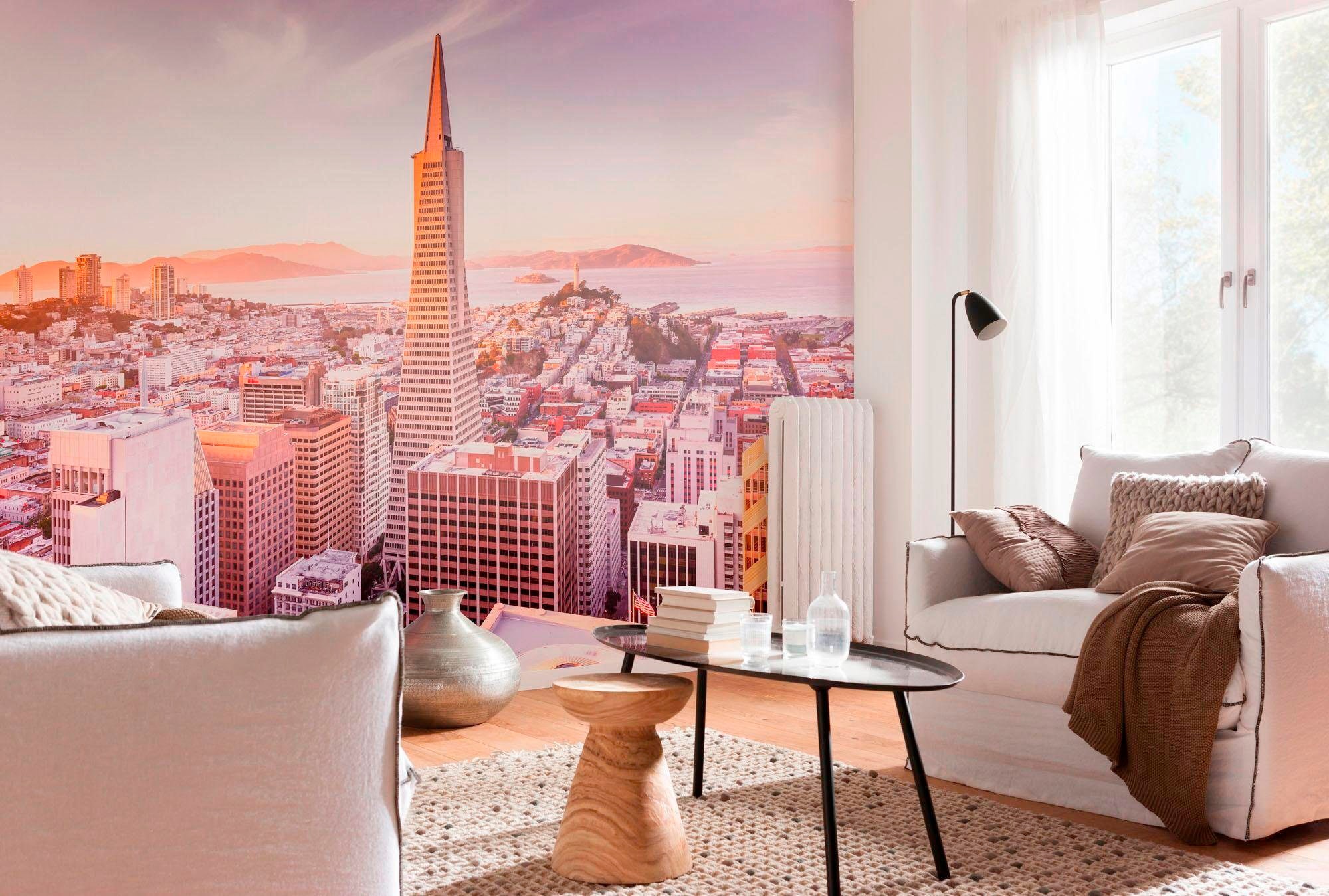 Komar Fototapete »San Francisco Morning«, 368x254 cm (Breite x Höhe), inklusive  Kleister online kaufen | mit 3 Jahren XXL Garantie