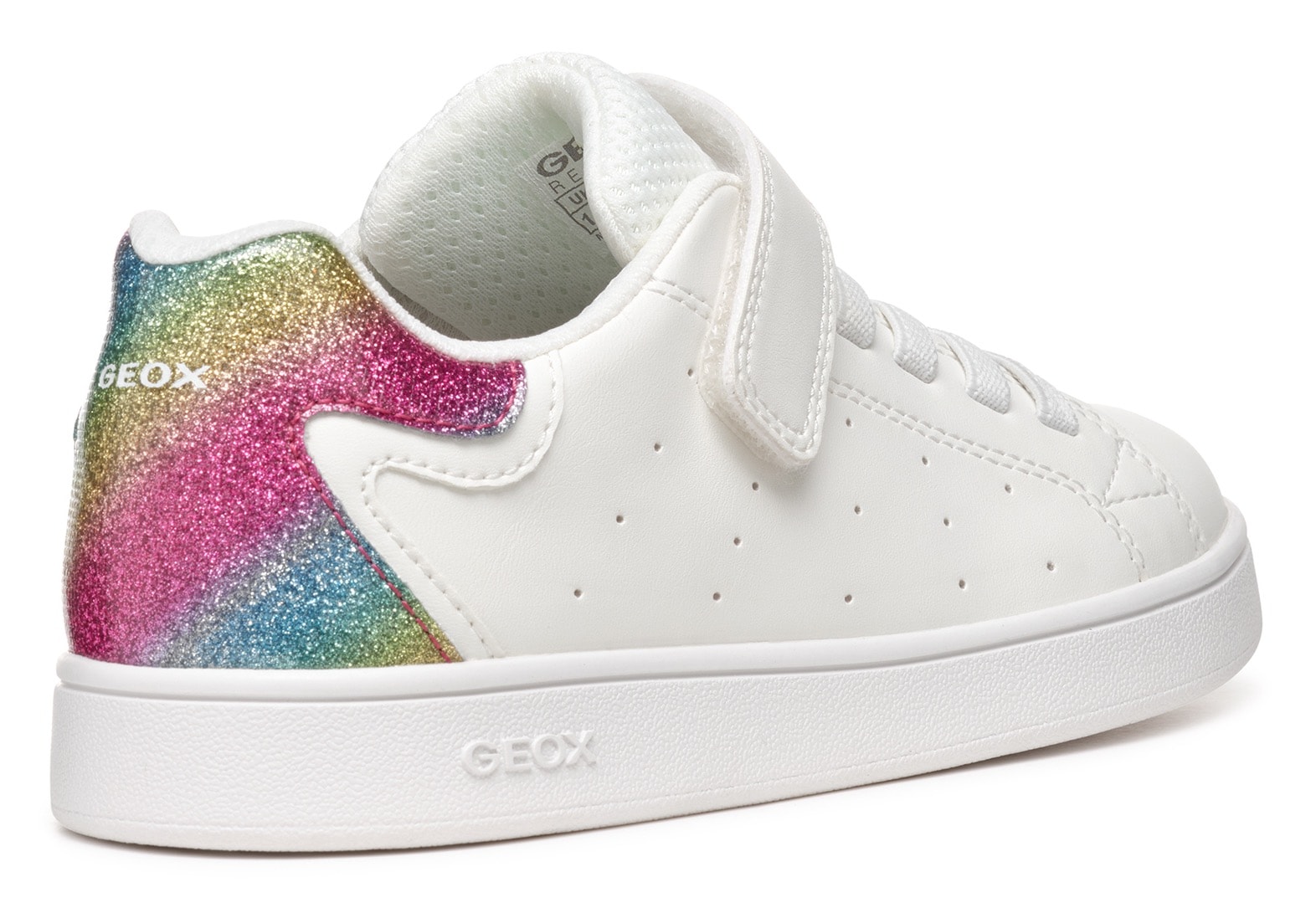 Geox Slip-On Sneaker »J ECLYPER GIRL«  , Pride Sneaker, Regenbogen Sneaker mit bunt glitzernder Ferse