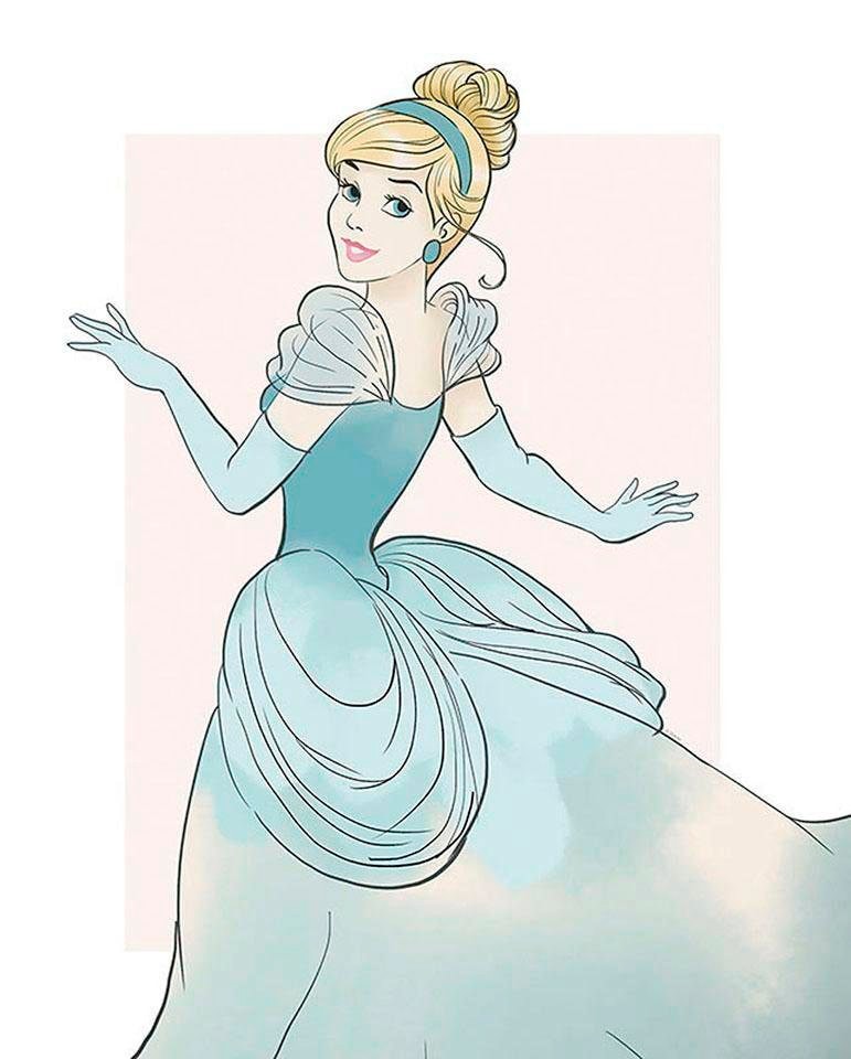 Poster »Cinderella Beauty«, Disney, (1 St.), Kinderzimmer, Schlafzimmer, Wohnzimmer