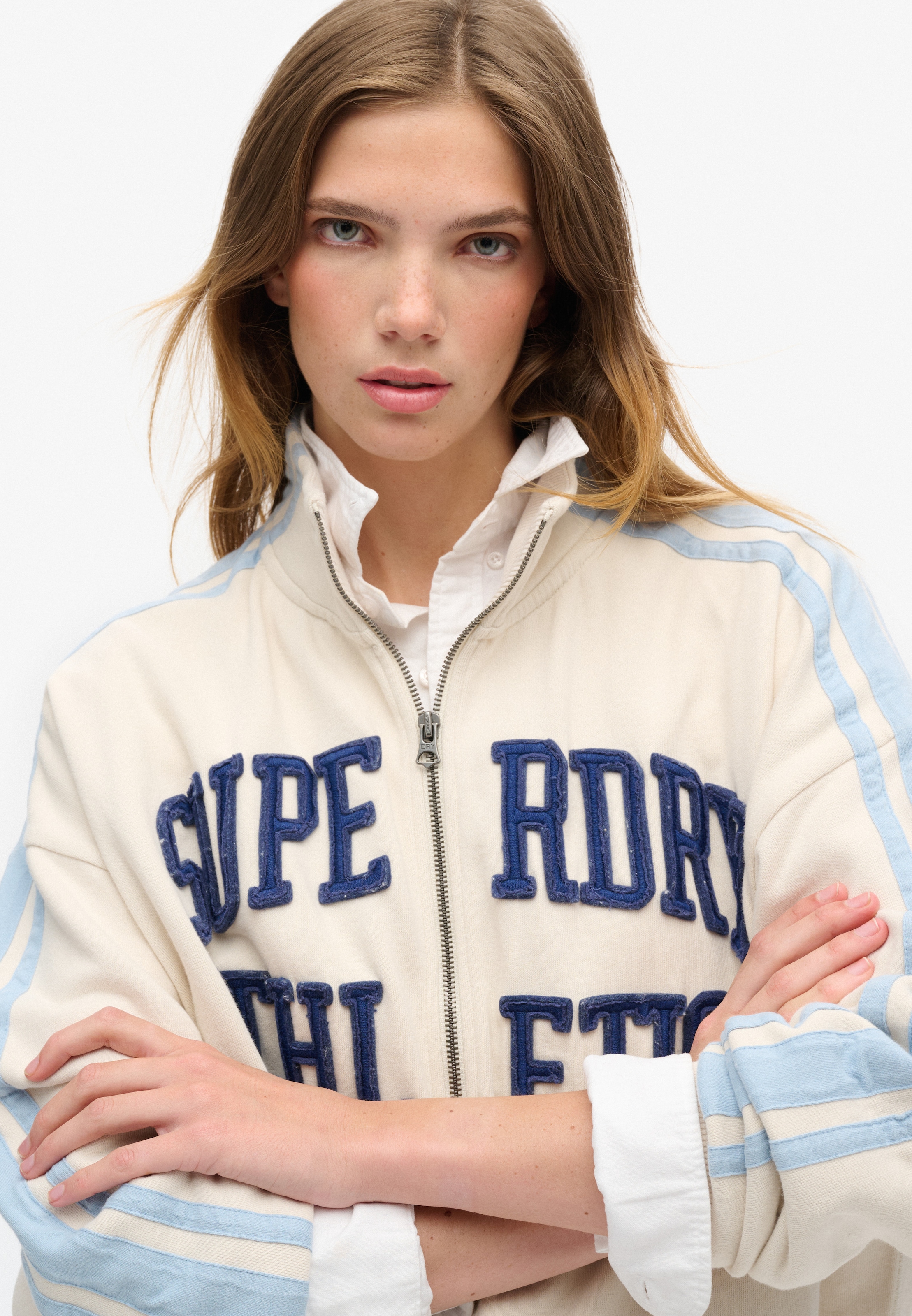Superdry Sweatjacke »ATHLETIC APPLQ LOOSE ZIP TRACK«