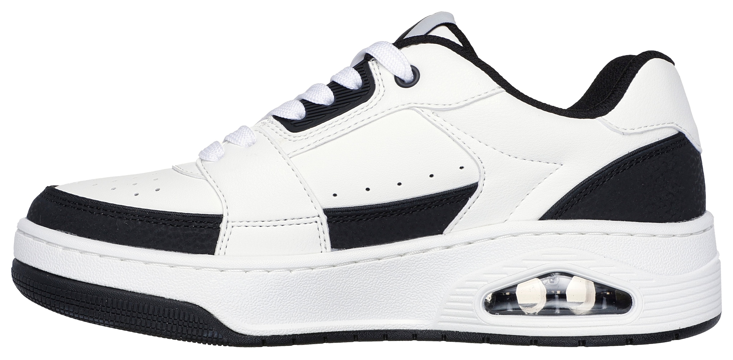 Skechers Sneaker »UNO COURT-COURTED STYLE«, Skater Schuh, Retro Sneaker mit Memory Foam