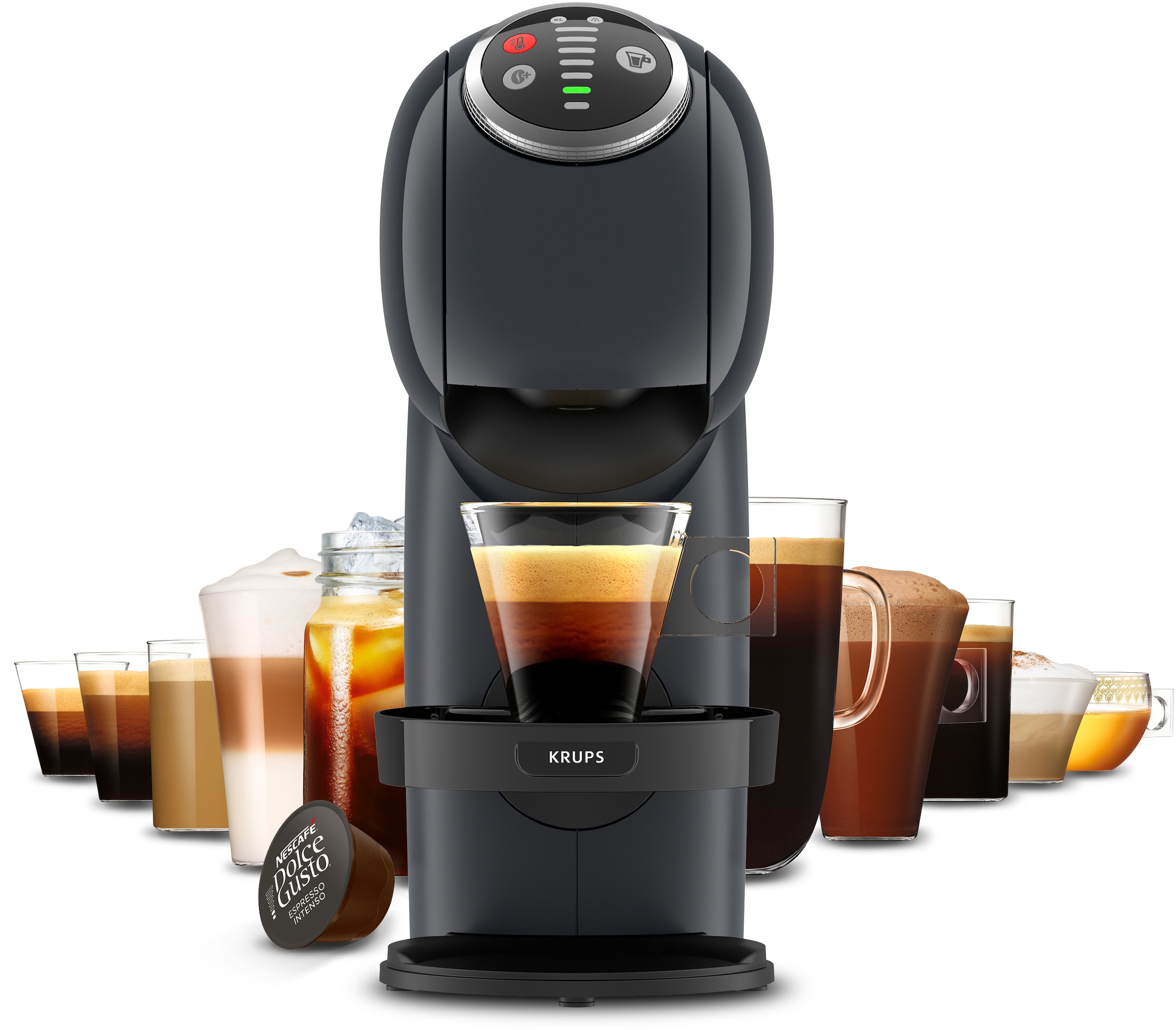 NESCAFÉ® Dolce Gusto® Kapselmaschine »KP340B Genio S Plus, Drehregler, Espresso-Boost«, inkl. 3 Pakete Nescafé Dolce Gusto KitKat (Kakao) im Wert UVP € 17,97