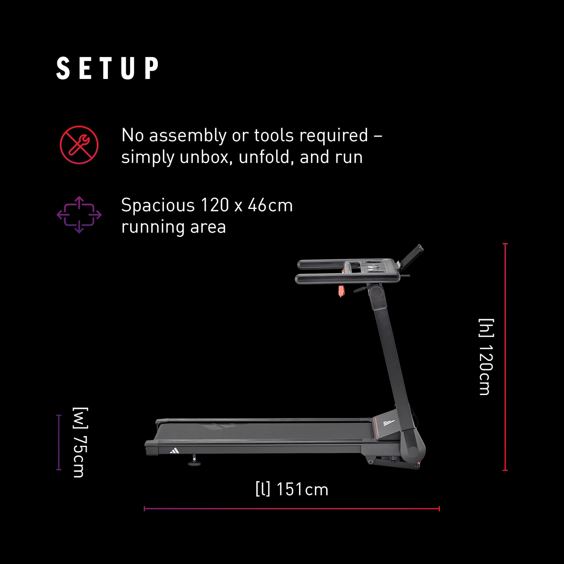adidas Performance Laufband »T-1 Bluetooth«, (Packung)