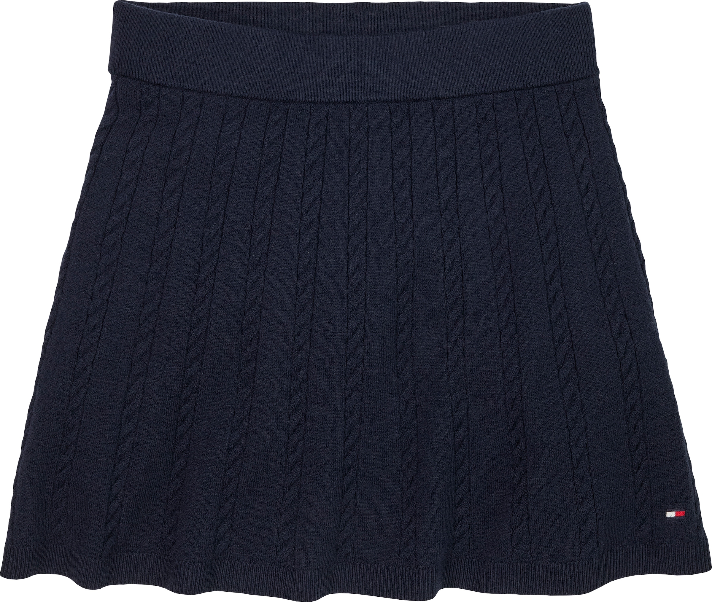 Tommy Hilfiger Strickrock »MINI CABLE SKIRT« mit kleinem Zopfmuster