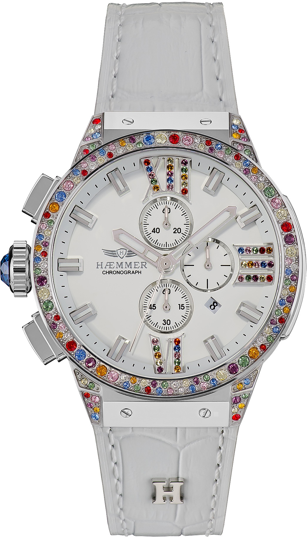 Chronograph »WHITE SWAN, E-006«, Quarzuhr, Damenuhr, Datum, Stoppfunktion, Saphirglas,...