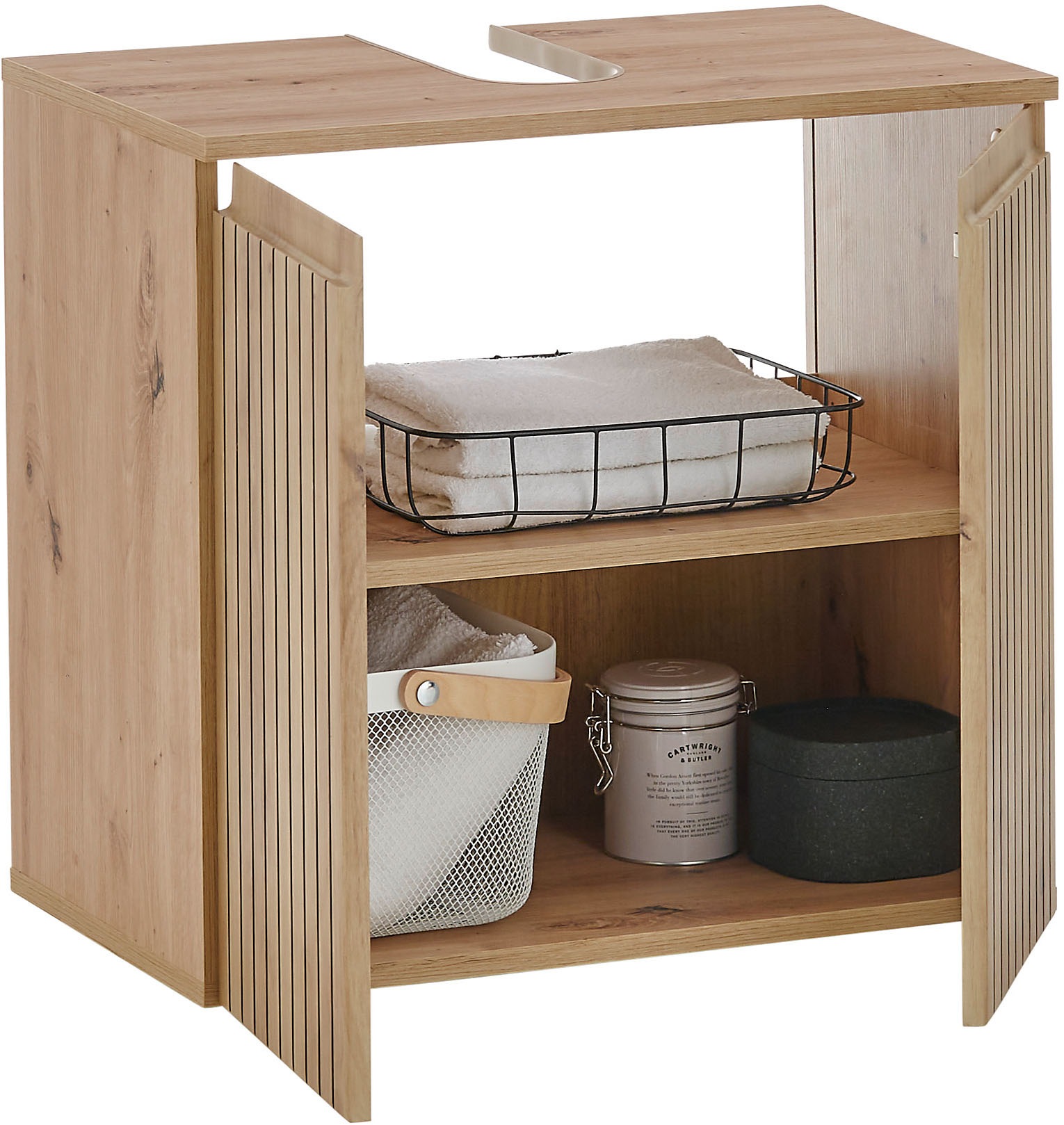 BASIC by Balculina Waschbeckenunterschrank »Austin«, (1 St.), Breite 60 cm, Türanschlag L/R wechselbar