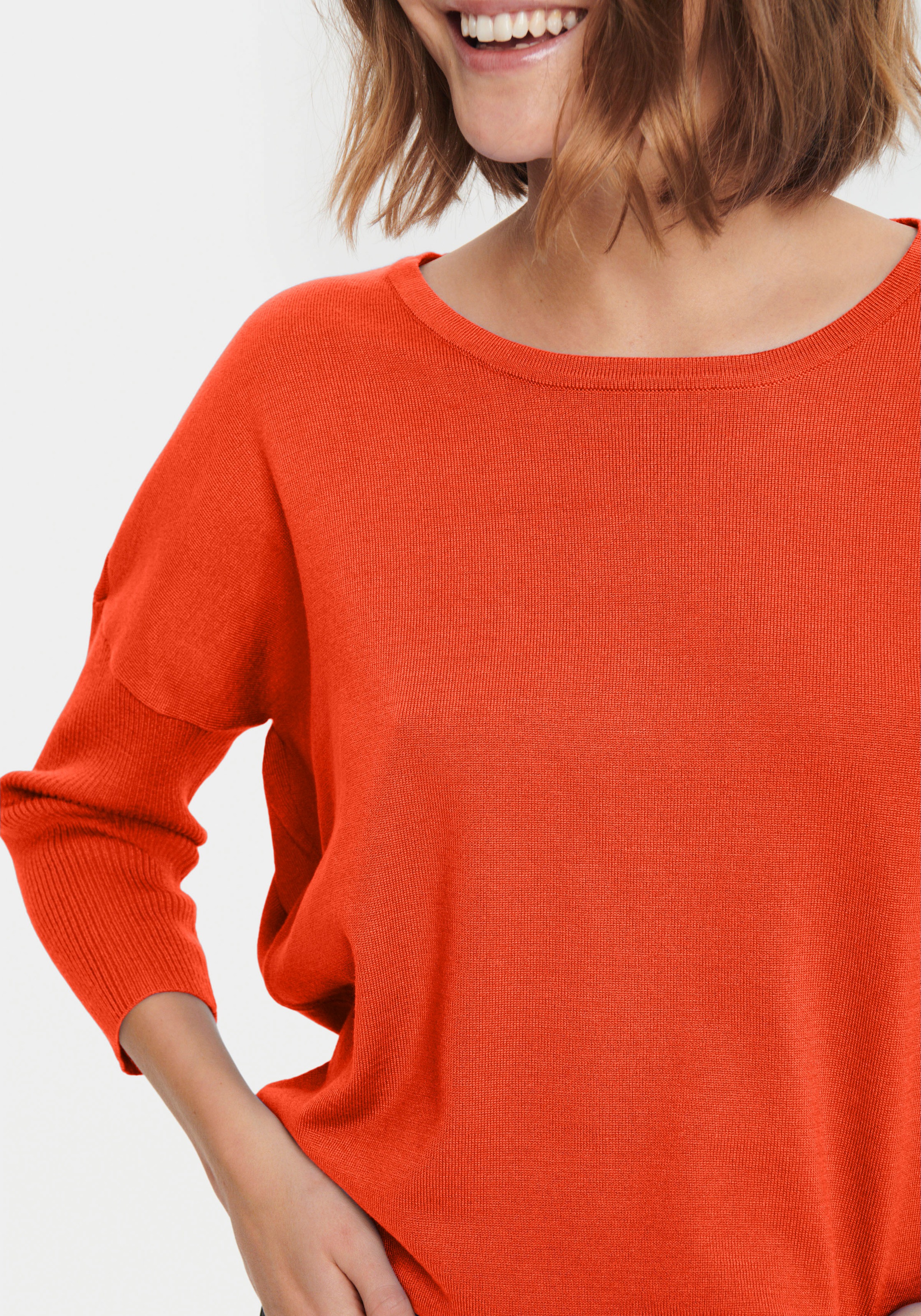 Saint Tropez Rundhalspullover »A2561, MilaSZ R-Neck«