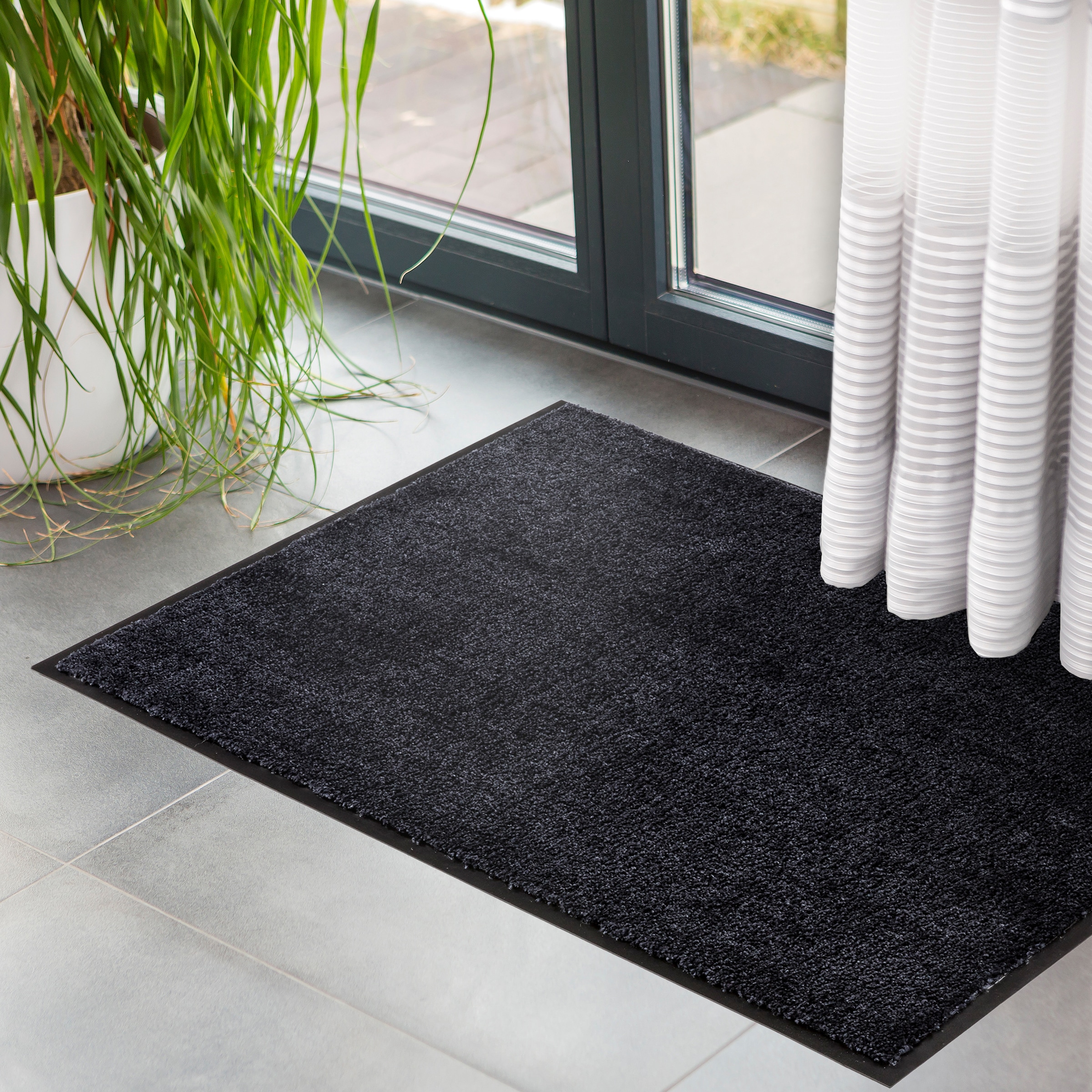 SCHÖNER WOHNEN-Kollektion Läufer »Miami Uni« rechteckig 7 mm Höhe Schmutzfangläufer, Schmutzfangteppich, Schmutzmatte, waschbar