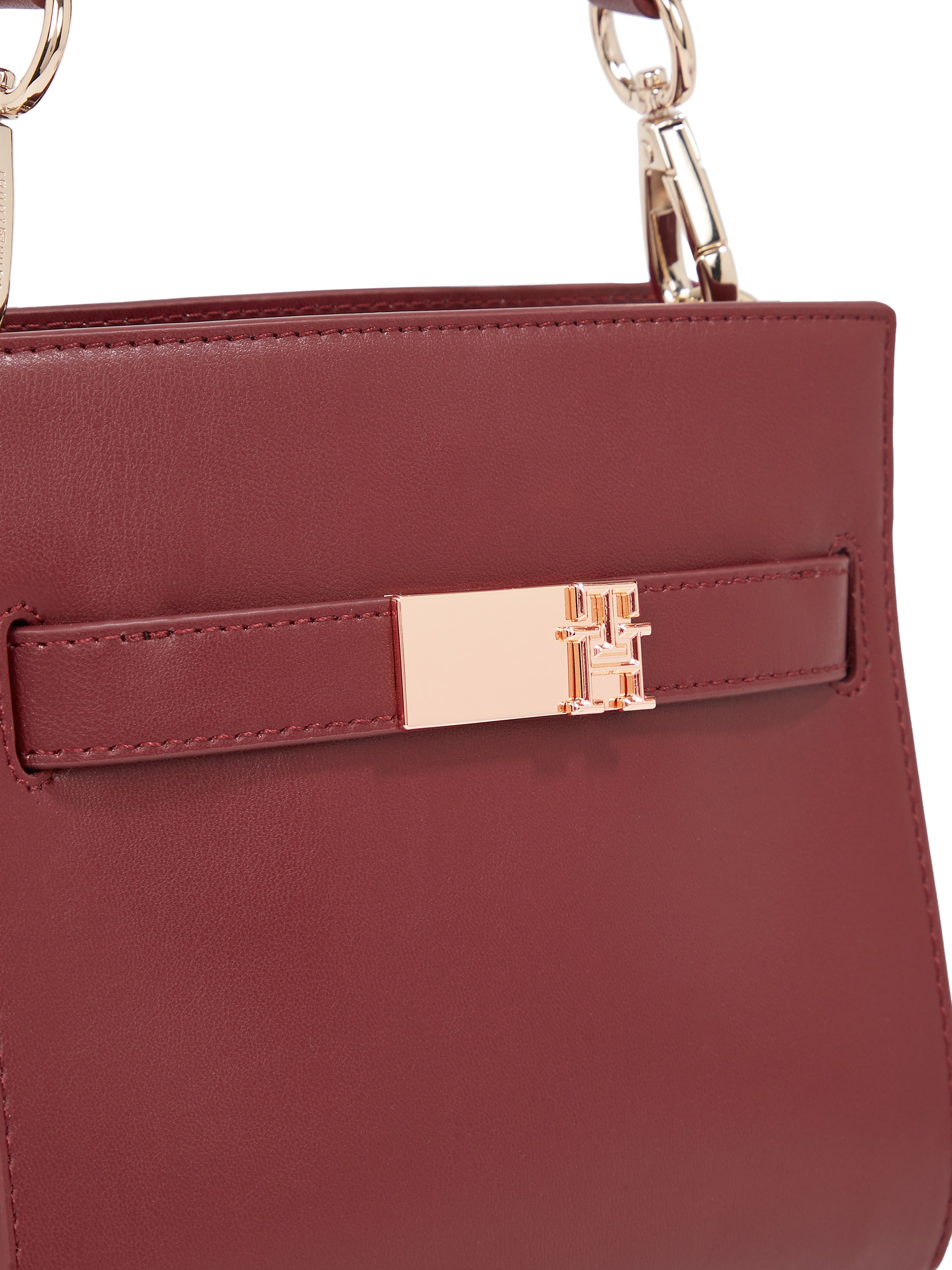 Tommy Hilfiger Schultertasche »TH HERITAGE MINI SATCHEL«, Damen Abendtasche, Henkeltasche Schultertasche mit Verzierungen