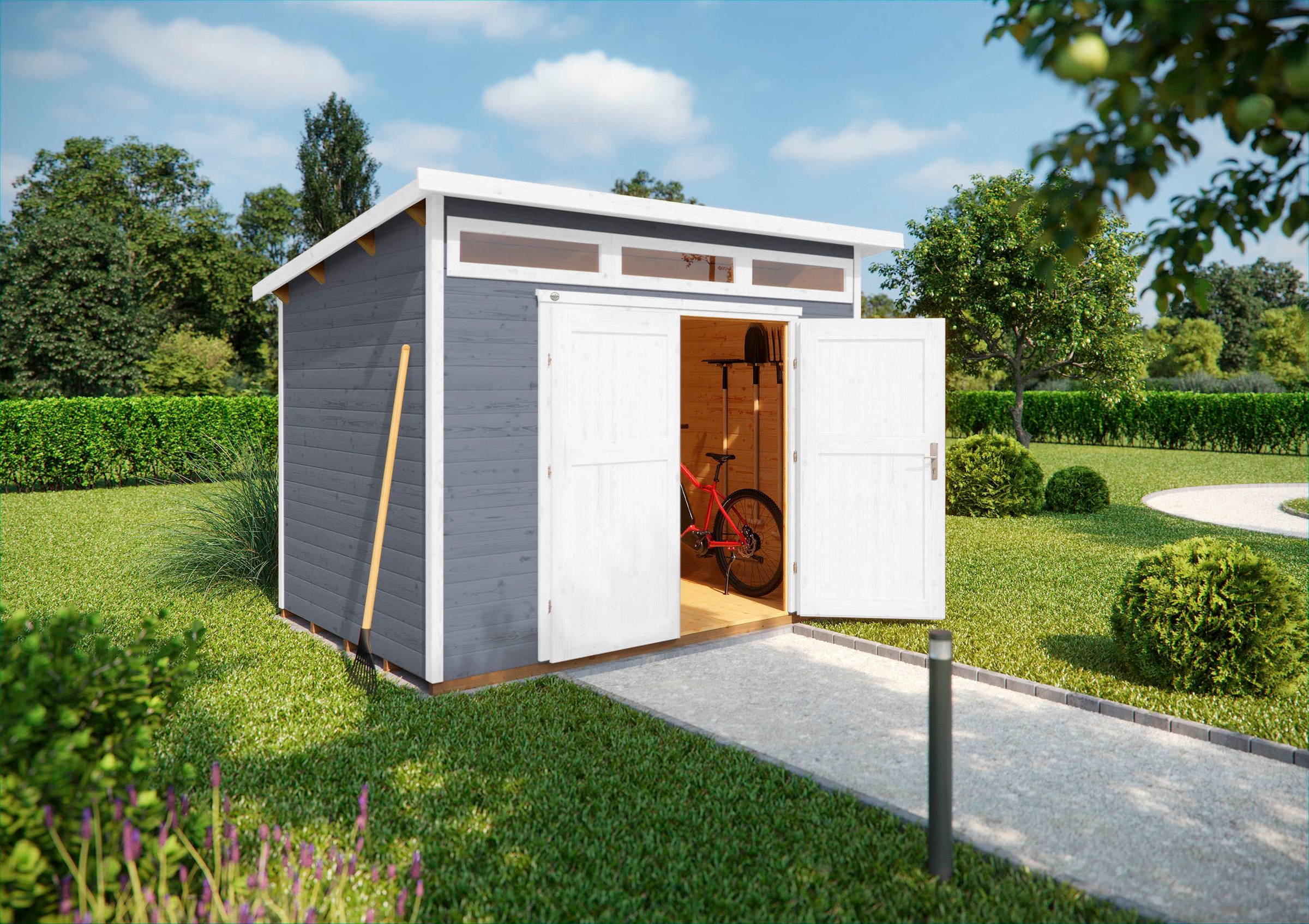 weka Gartenhaus »264 Gr. 3, 21 mm, grau«