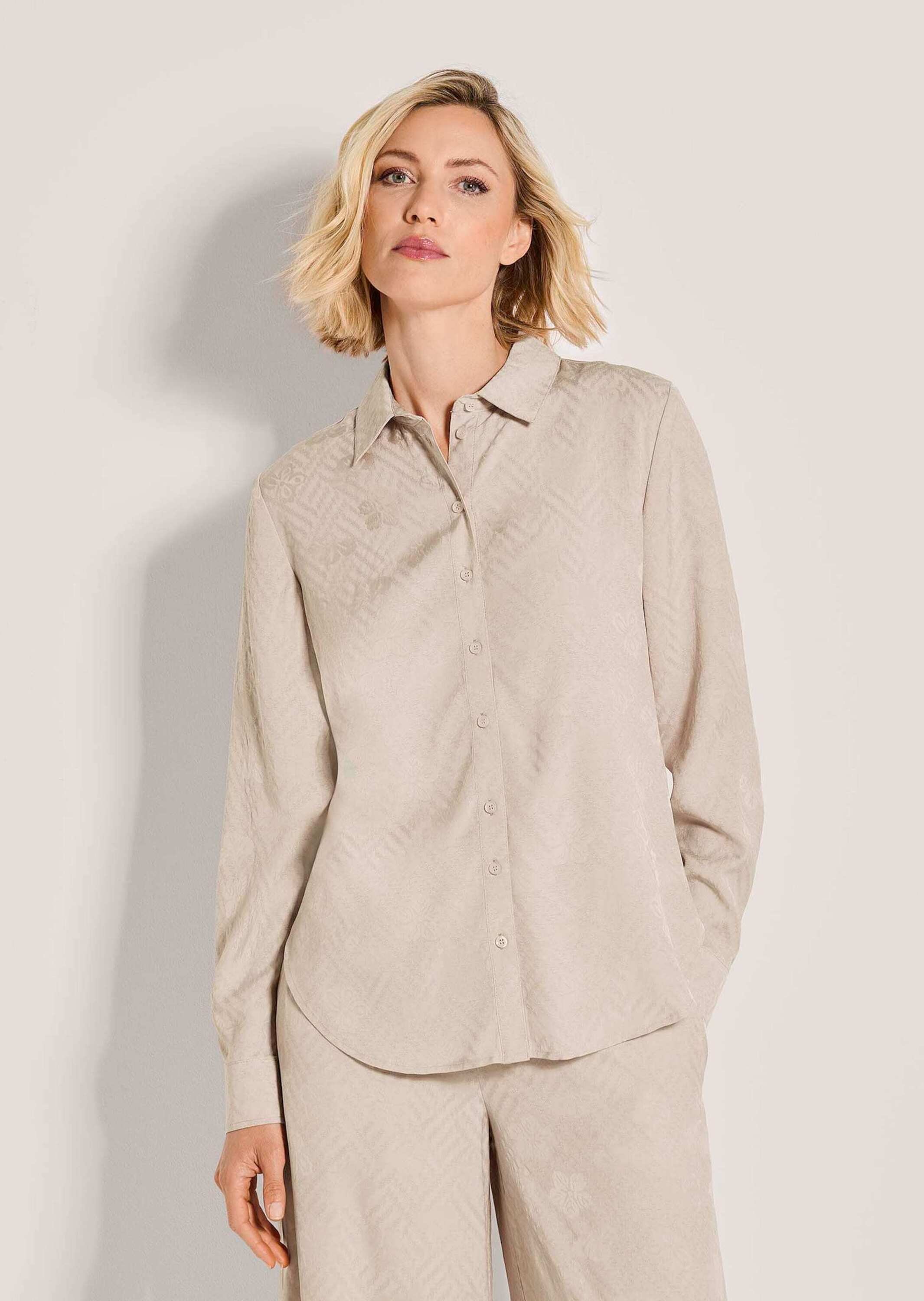 MADELEINE Hemdbluse »Hemdbluse Jacquardbluse mit zartem Muster« Jaquardmuster