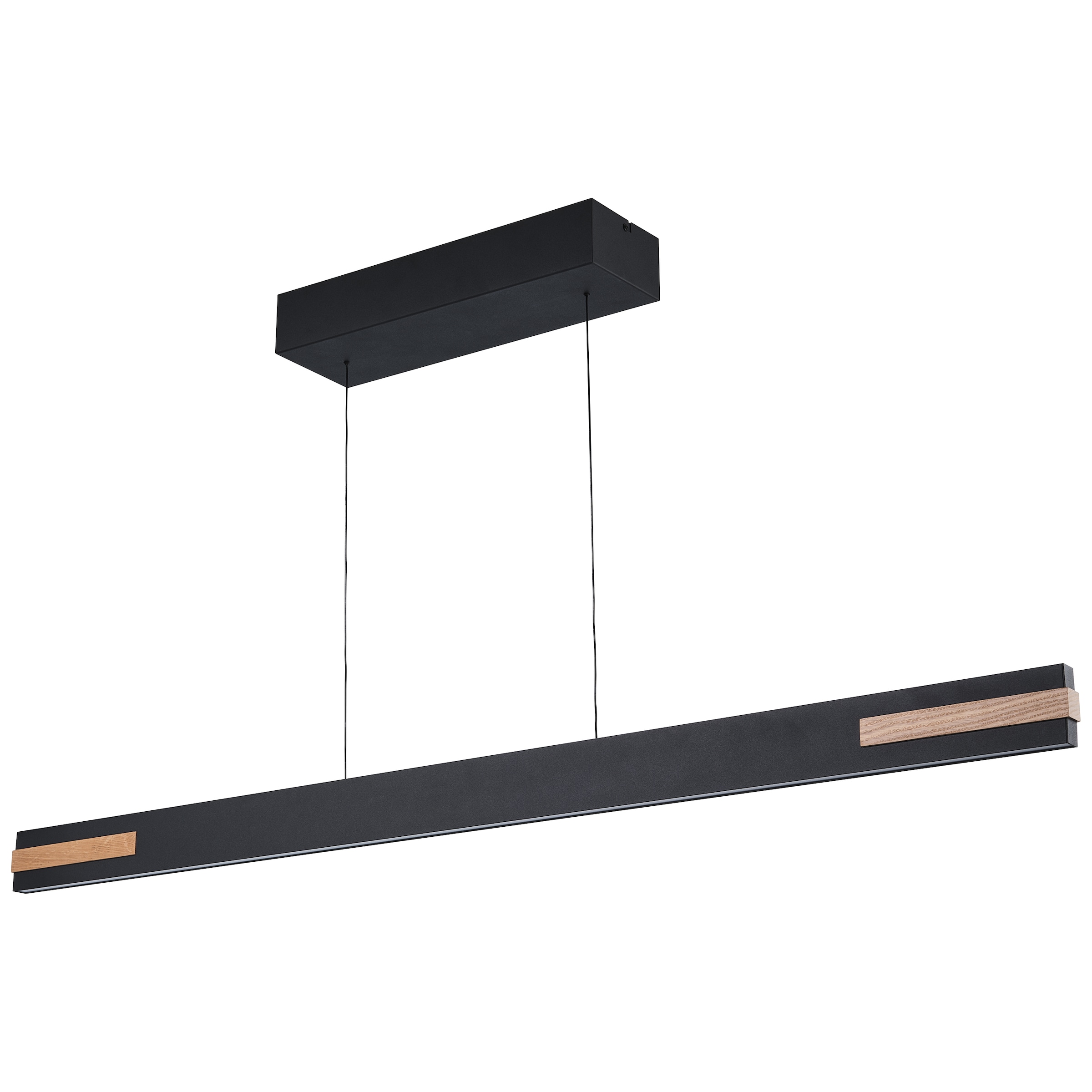 lumiCouture LED Pendelleuchte »Streamline« LED-Modul 1 Stk. Warmweiß 130 x 2 x 150 cm, 3700 lm 2700 K, Aluminium/Holz, schwarz braun