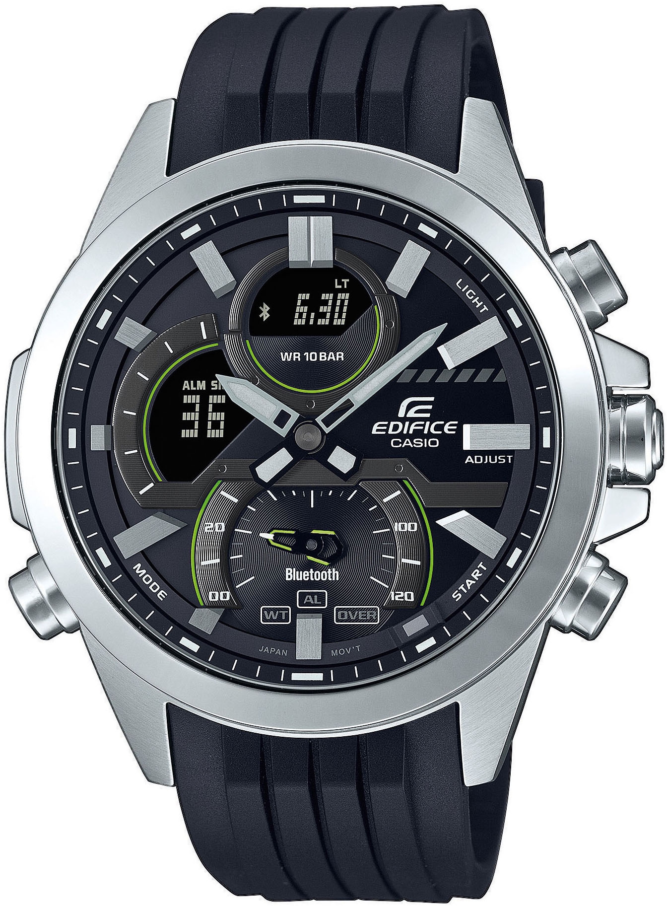 CASIO EDIFICE Smartwatch, Armbanduhr, Herrenuhr, Bluetooth, Stoppfunktion, Weltzeit, digital)