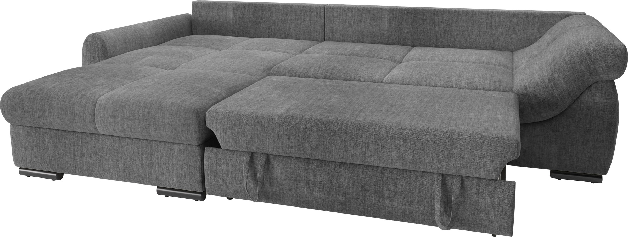 Mr. Couch Ecksofa »Livorno DuraFlex L-Form«, inkl. Hochschläfer-Bettauszug, XL-Bettkasten weiß beschichtet