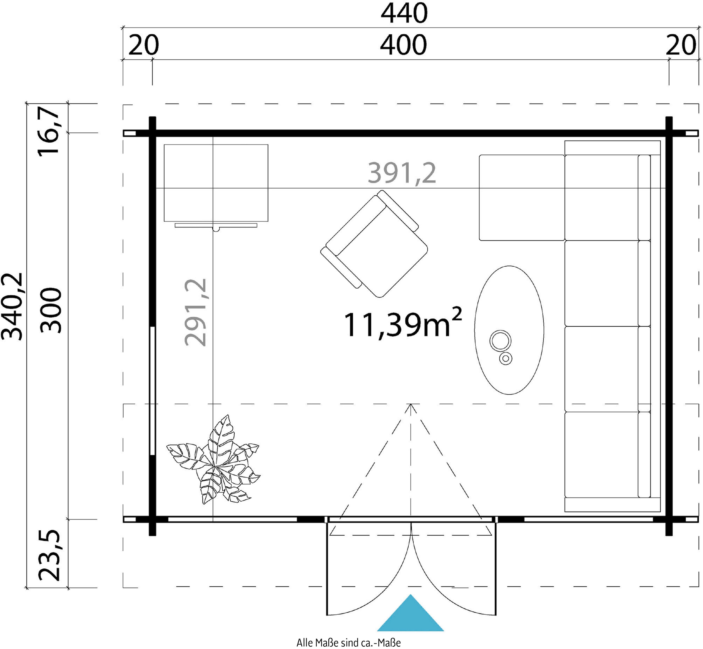 LASITA MAJA Gartenhaus »WINDSOR«, (Set, inkl. Fussbodenbretter zum verlegen)