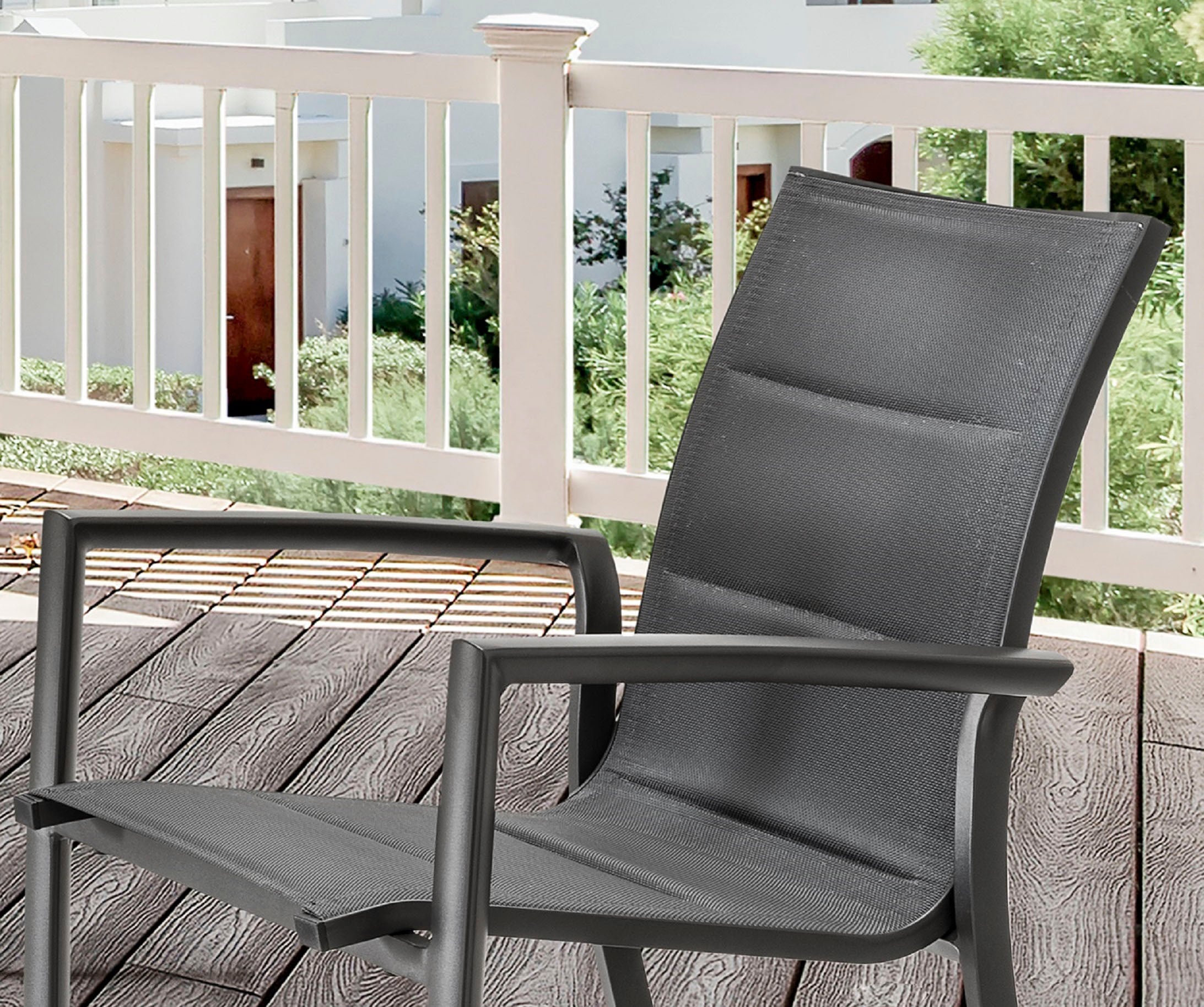 Destiny Garten-Essgruppe »COSTA CREMONA« 5 Stk. tlg. 4 Stapelsessel Textilene, 1 Tisch 160x90x74 cm