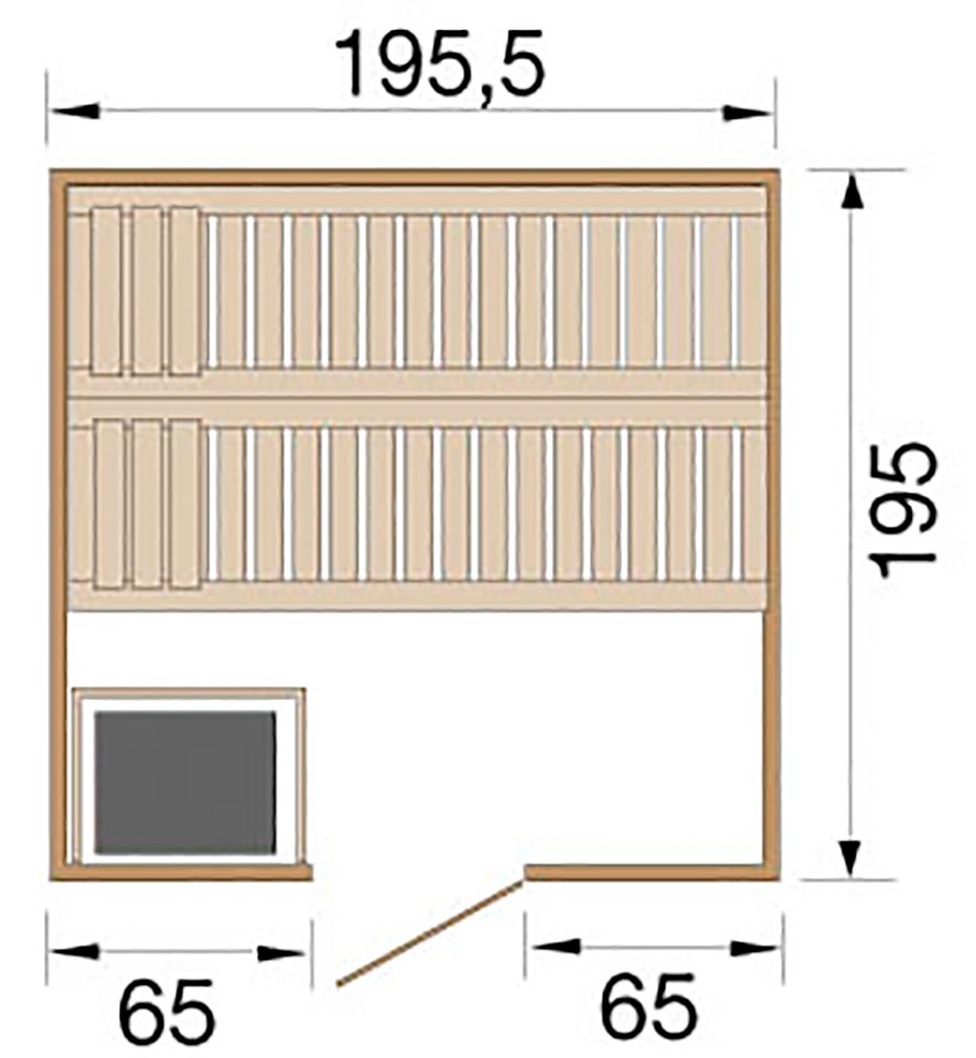 weka Sauna »Bergen«, 7,5 kW-Ofen mit digitaler Steuerung