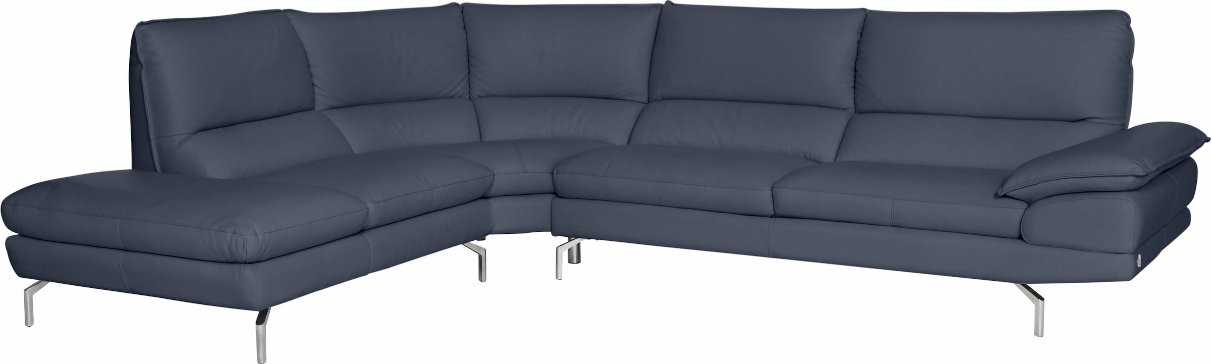 CALIA ITALIA Ecksofa »Dave, italienisches Designsofa L-Form, erstklassiger Sitzkomfort«, Ottomane wahlweise links oder rechts, in zwei tollen Lederqualitäten