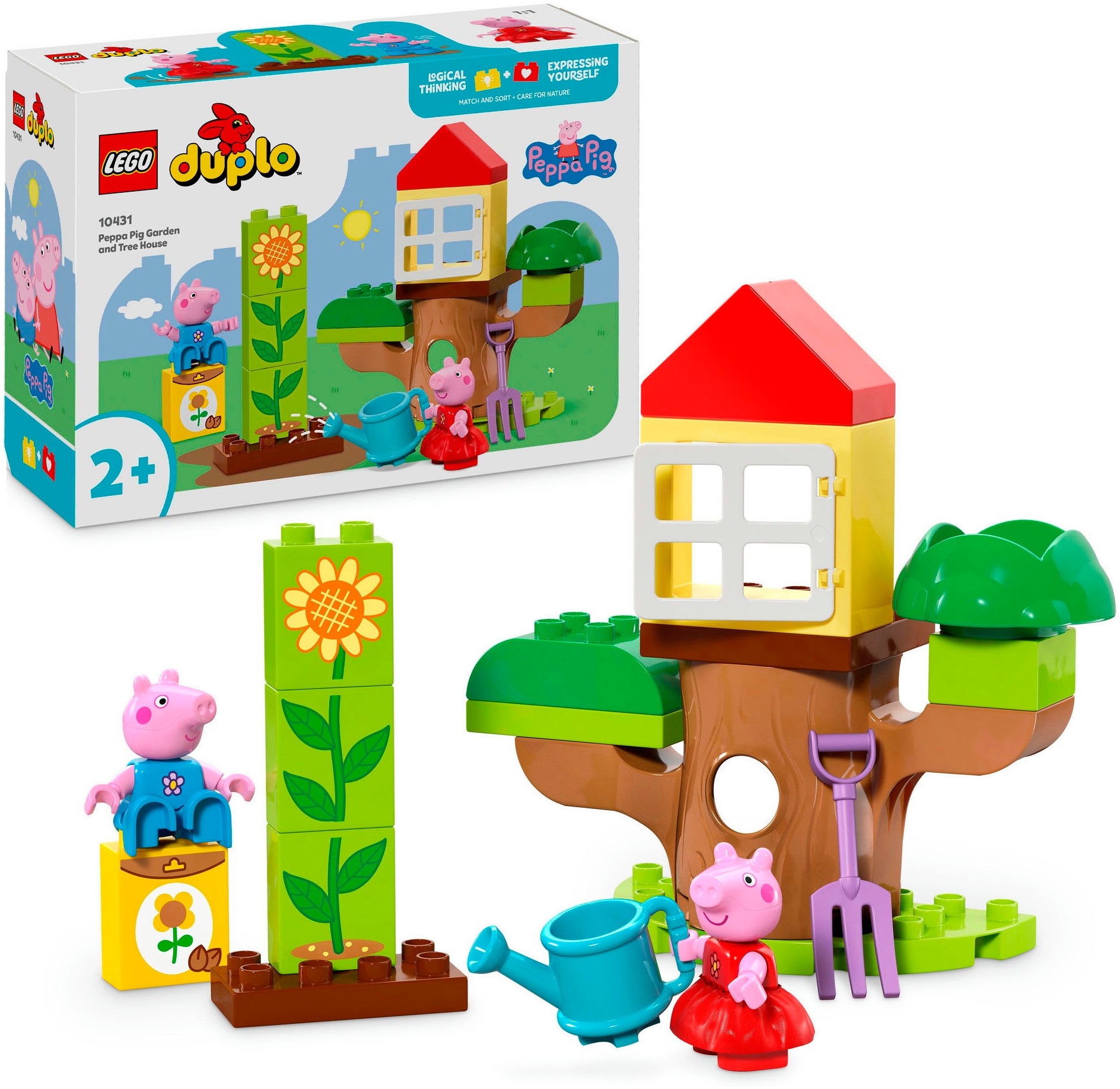 Konstruktionsspielsteine »Peppas Garten mit Baumhaus (10431), LEGO DUPLO Peppa Pig«,...