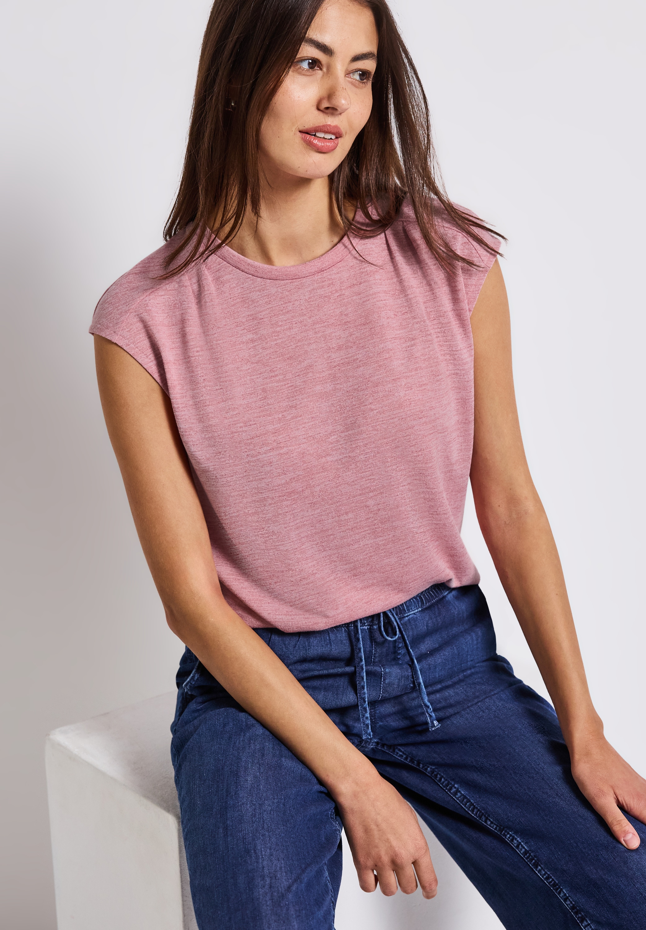 STREET ONE Shirttop »Style Lea«, mit elastischem Bund