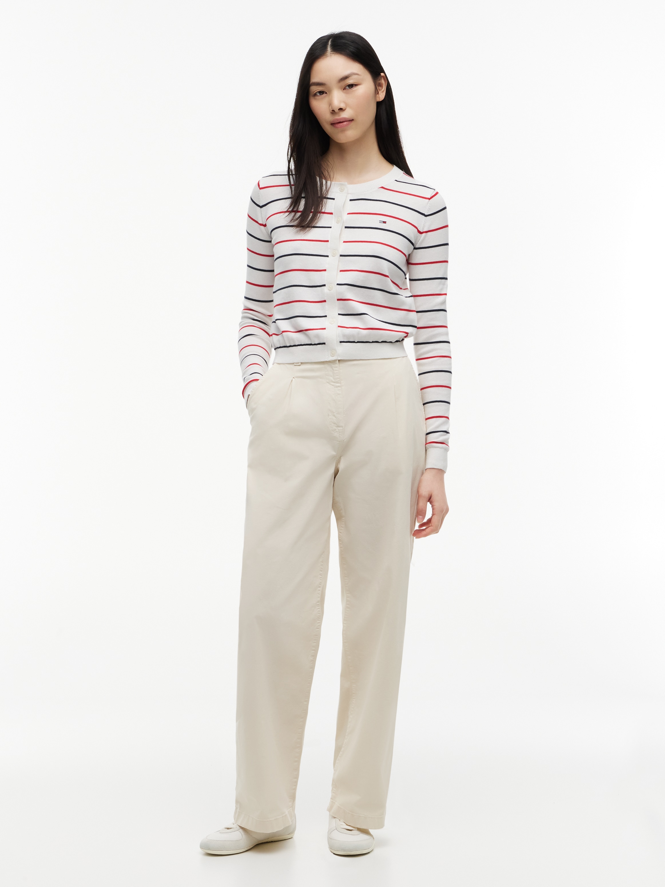 Tommy Jeans Strickjacke »TJW ESSENTIAL CREW NECK CARDIGAN« Baumwolle