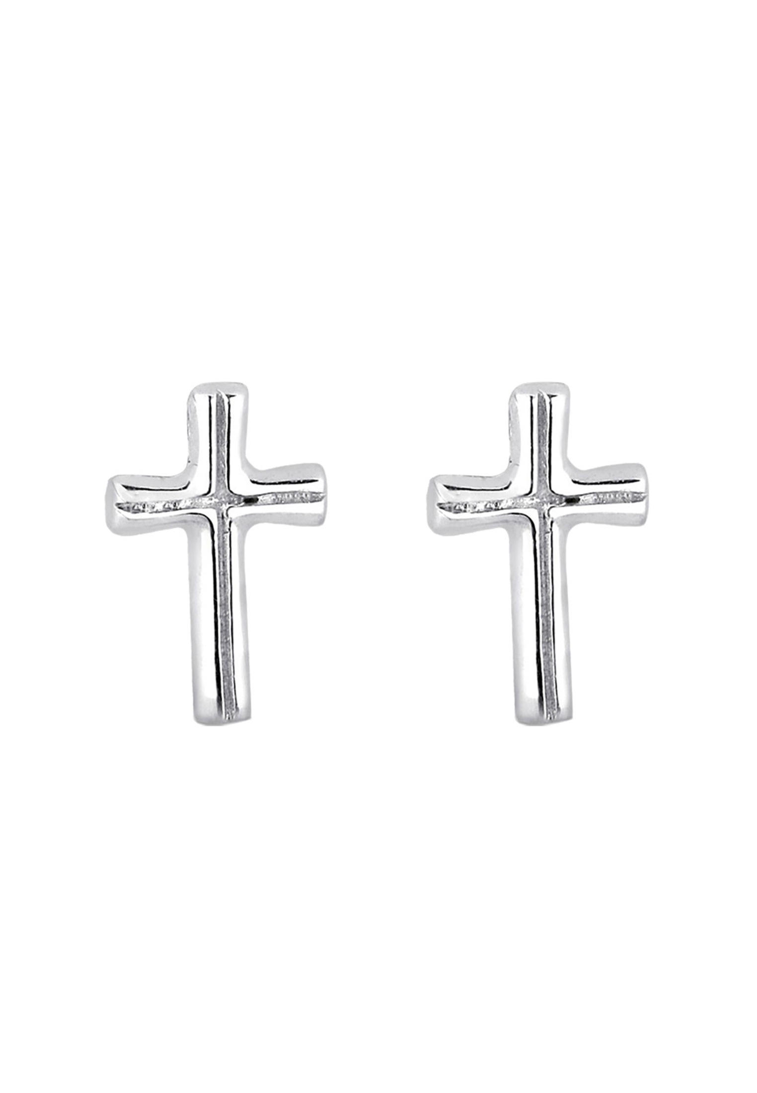 Elli Paar Ohrstecker »Ohrringe Kreuz Religion Taufe Konfirmation Filigran Silber«