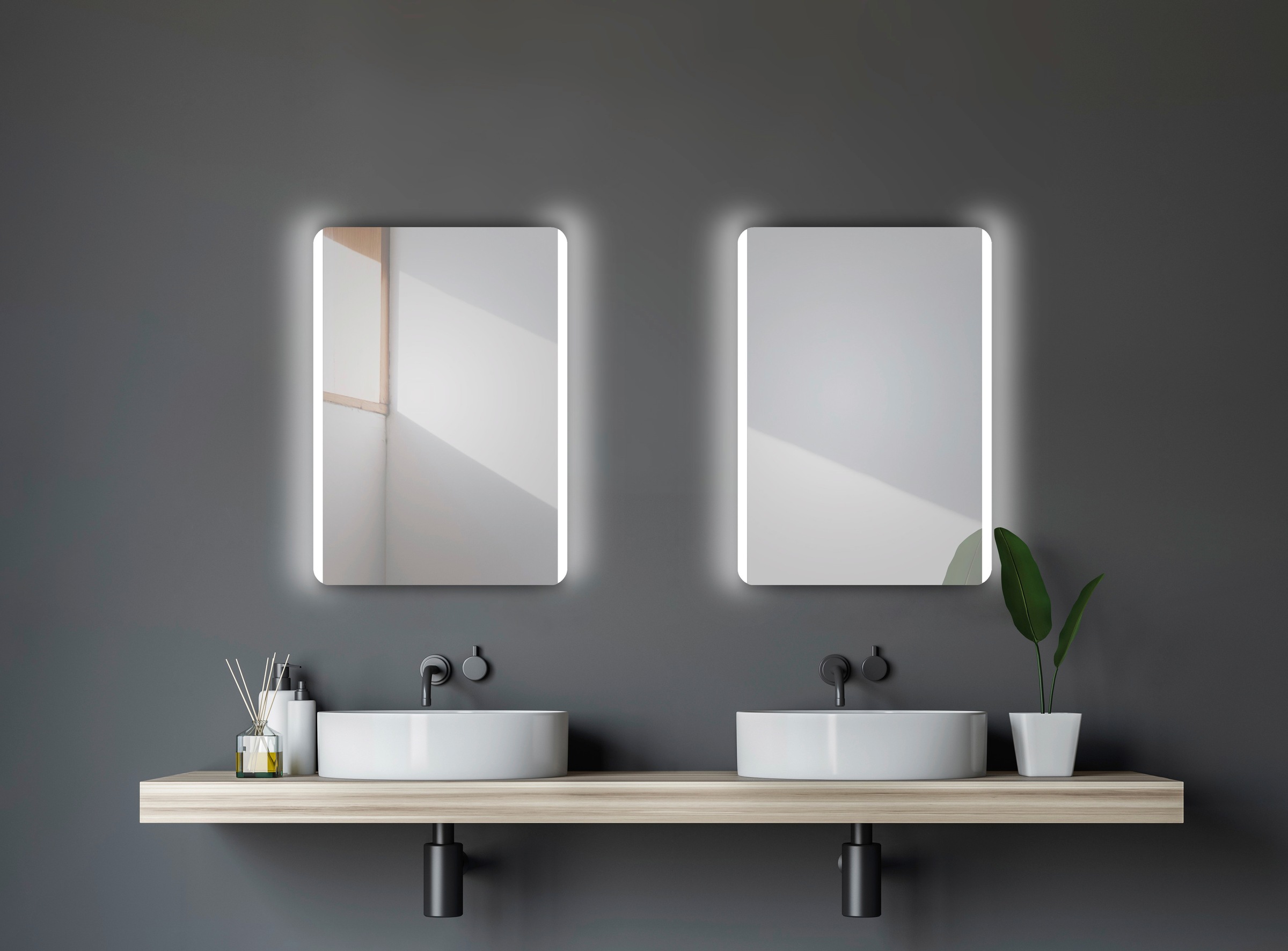 Talos Badspiegel »CHIC«, (Komplett-Set), BxH: 50x70 cm, energiesparend
