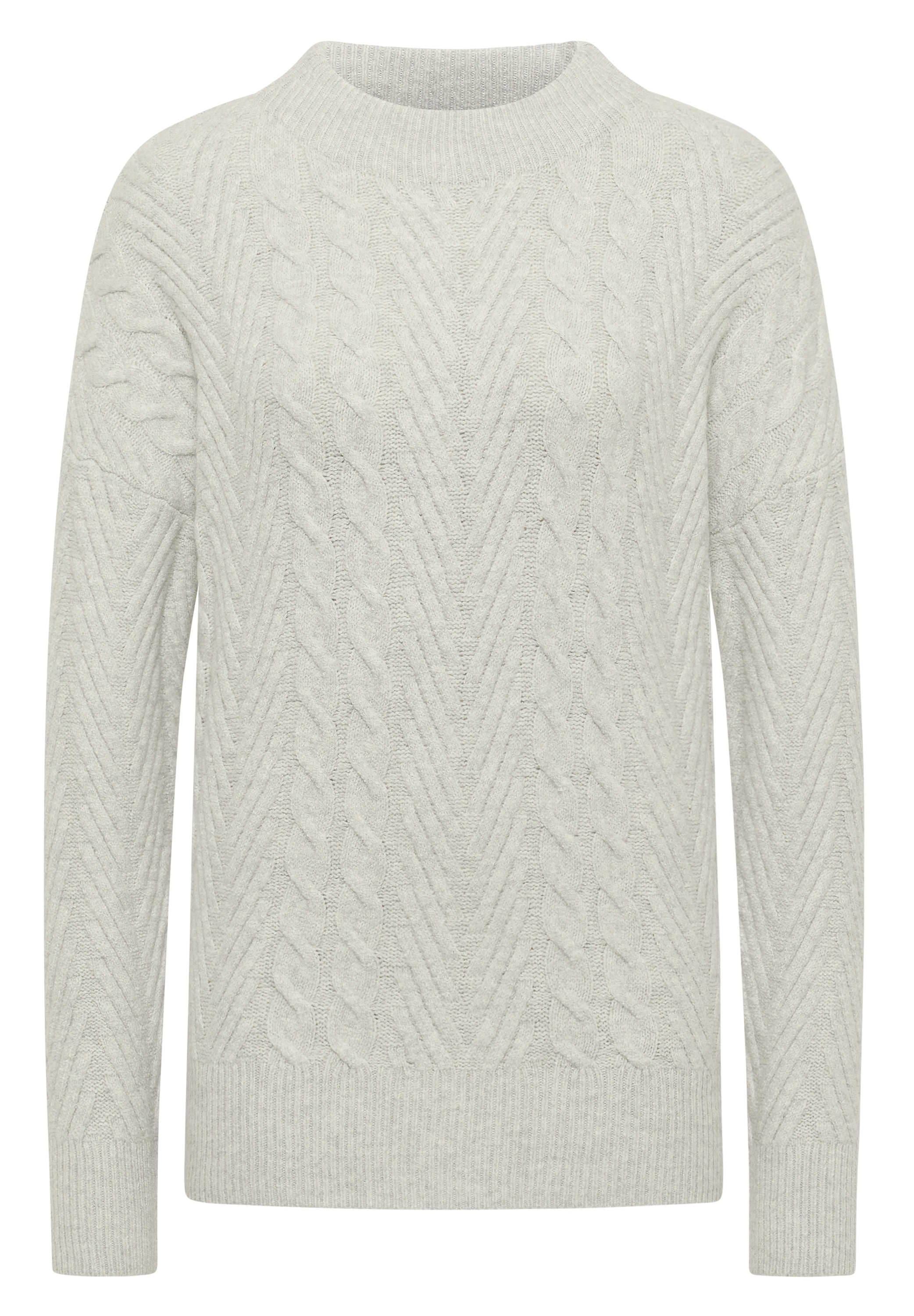 Cecil Strickpullover mit Turtle Neck, Zopfmuster