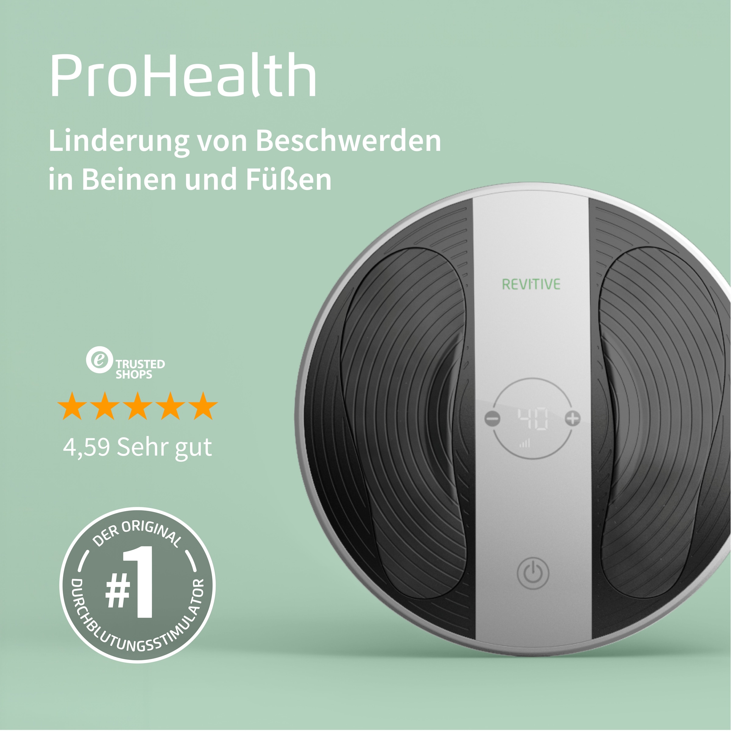 REVITIVE EMS-Fußmassage-Gerät »Pro Health Durchblutungs-Stimulator« Lindert Schmerzen, Beschwerden, Schwellungen, Durchblutungsstörungen