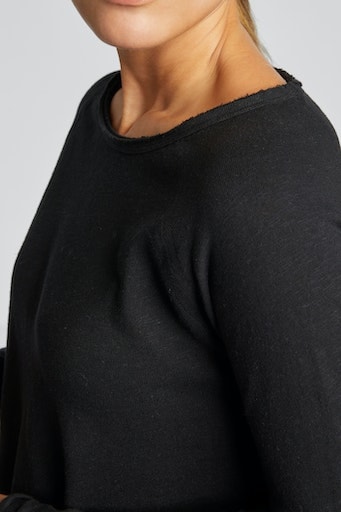 RICHROYAL Langarmshirt »2409 O HJ LS«, mit offener Ausschnittkante und Saum