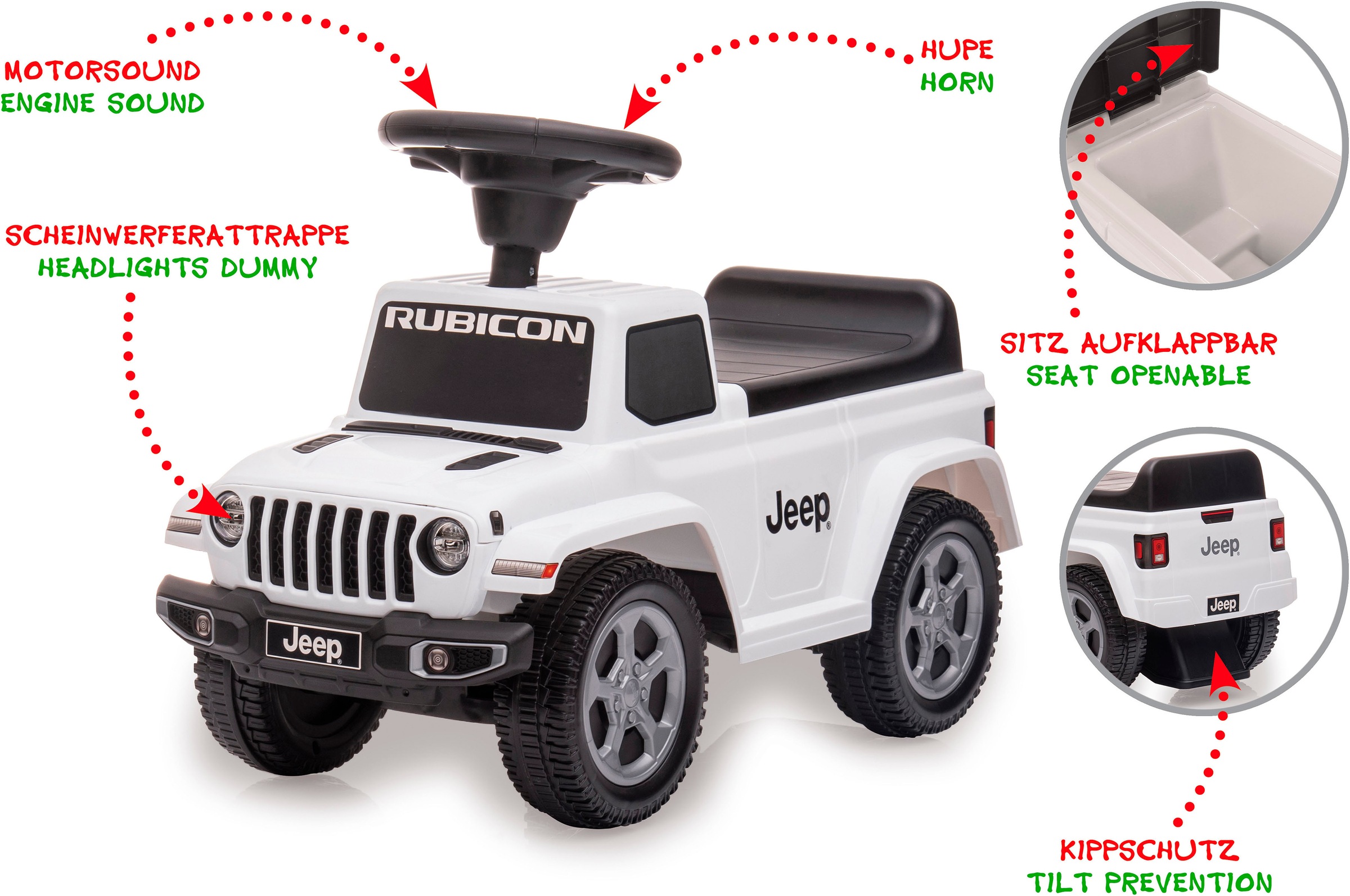 Jamara Rutscherauto »Jeep® Gladiator«, mit Sound