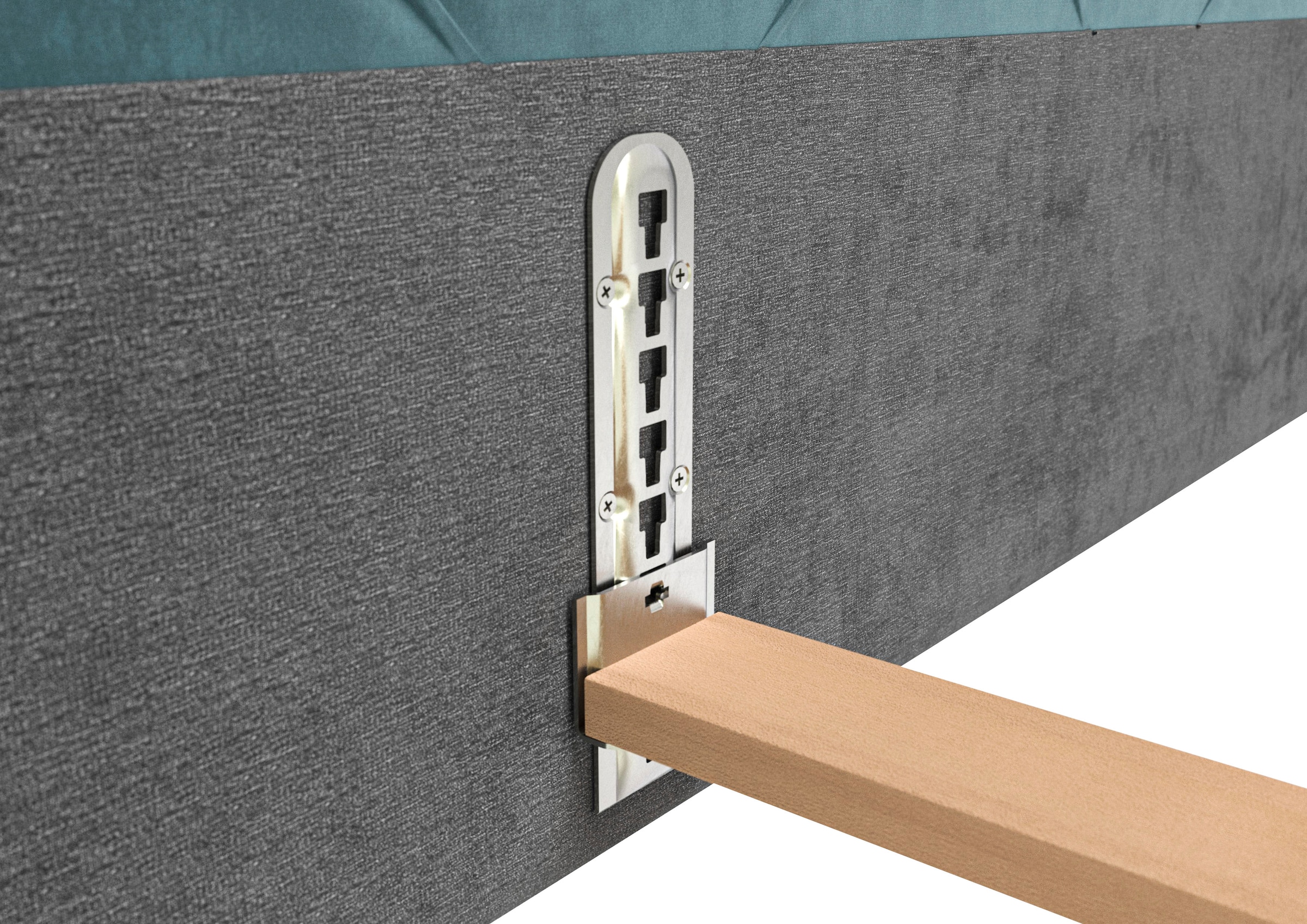 PLACES OF STYLE Polsterbett »Elloree in 4 Breiten bis 200cm, auch in Leder« Kopfteilhöhe 105cm, belastbar bis 280 kg, auch in Überlänge 220cm