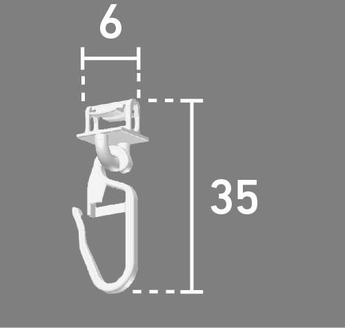 Good Life Klick-Gleiter »Alves«, (Packung, 20 St.), für Vorhangstangen mit breitem  Lauf (6 mm) auf Raten bestellen