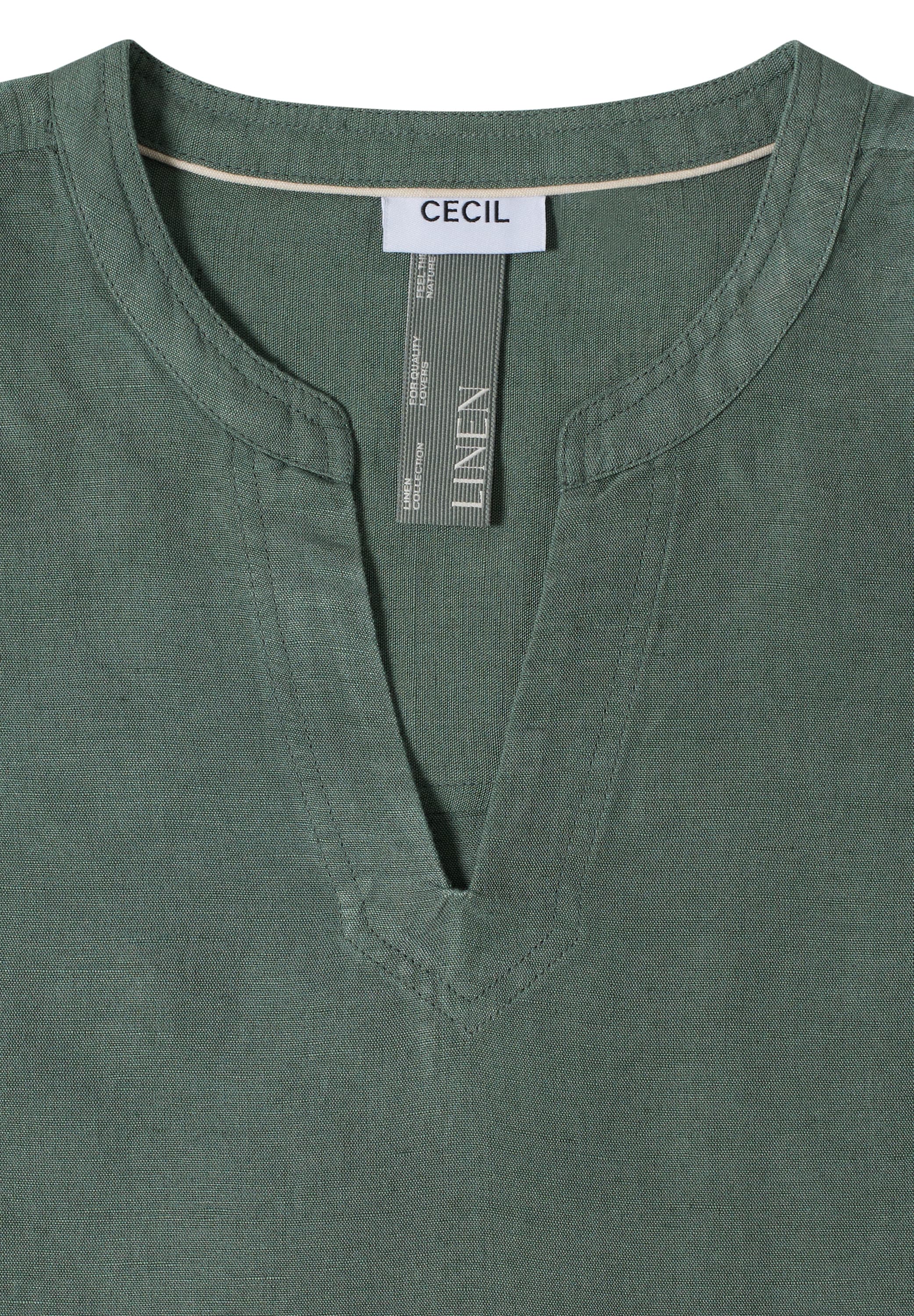 Cecil Kurzarmbluse Sommerbluse aus Leinenmix