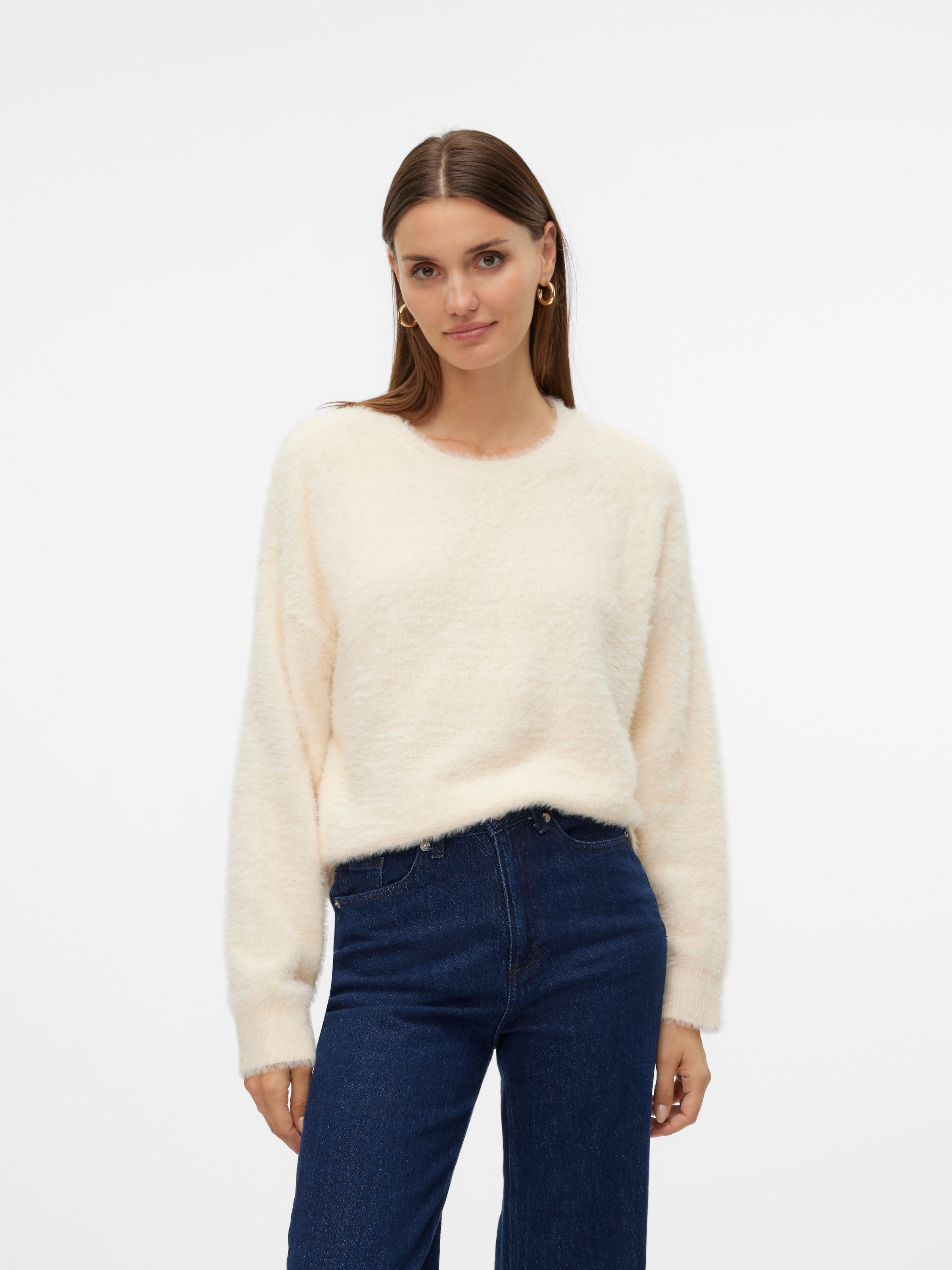 Rundhalspullover »VMALINA LS O-NECK BOXY PULLOVER BOO«