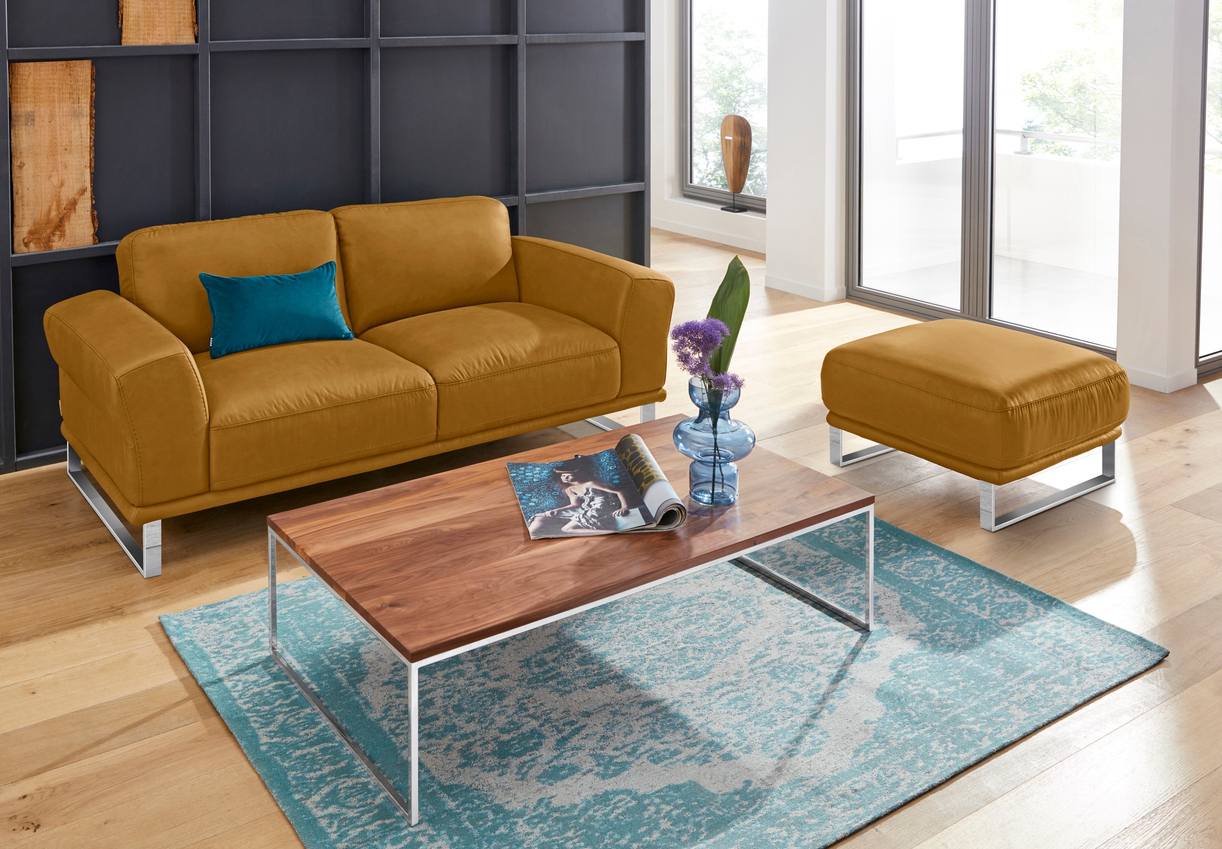 W.SCHILLIG 2-Sitzer »montanaa«, mit Metallkufen in Chrom glänzend, Breite 192 cm