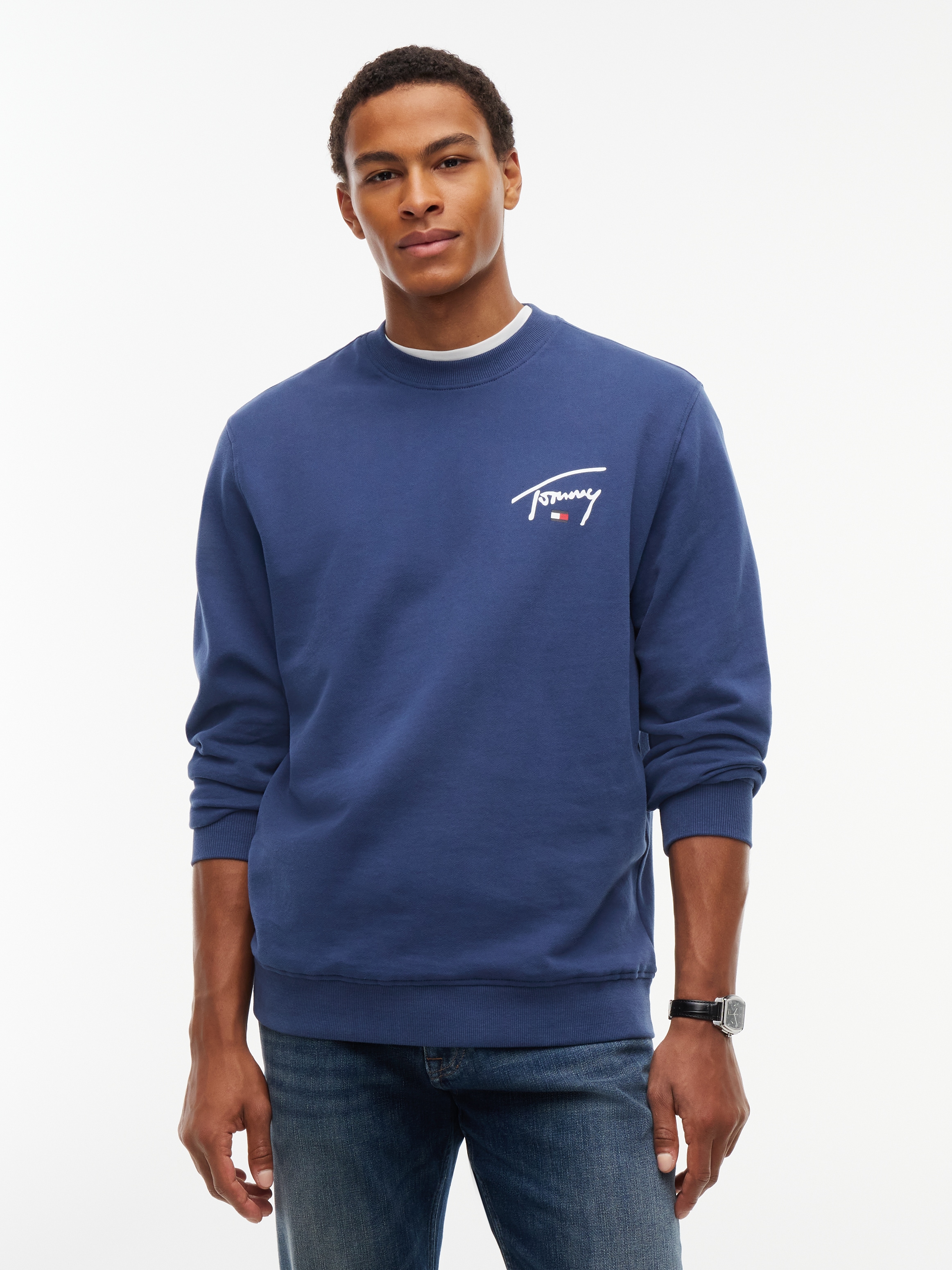 Tommy Jeans Sweatshirt »REGULAR ENTRY SIGNATURE«, Regular fit mit Rundhalsausschnitt
