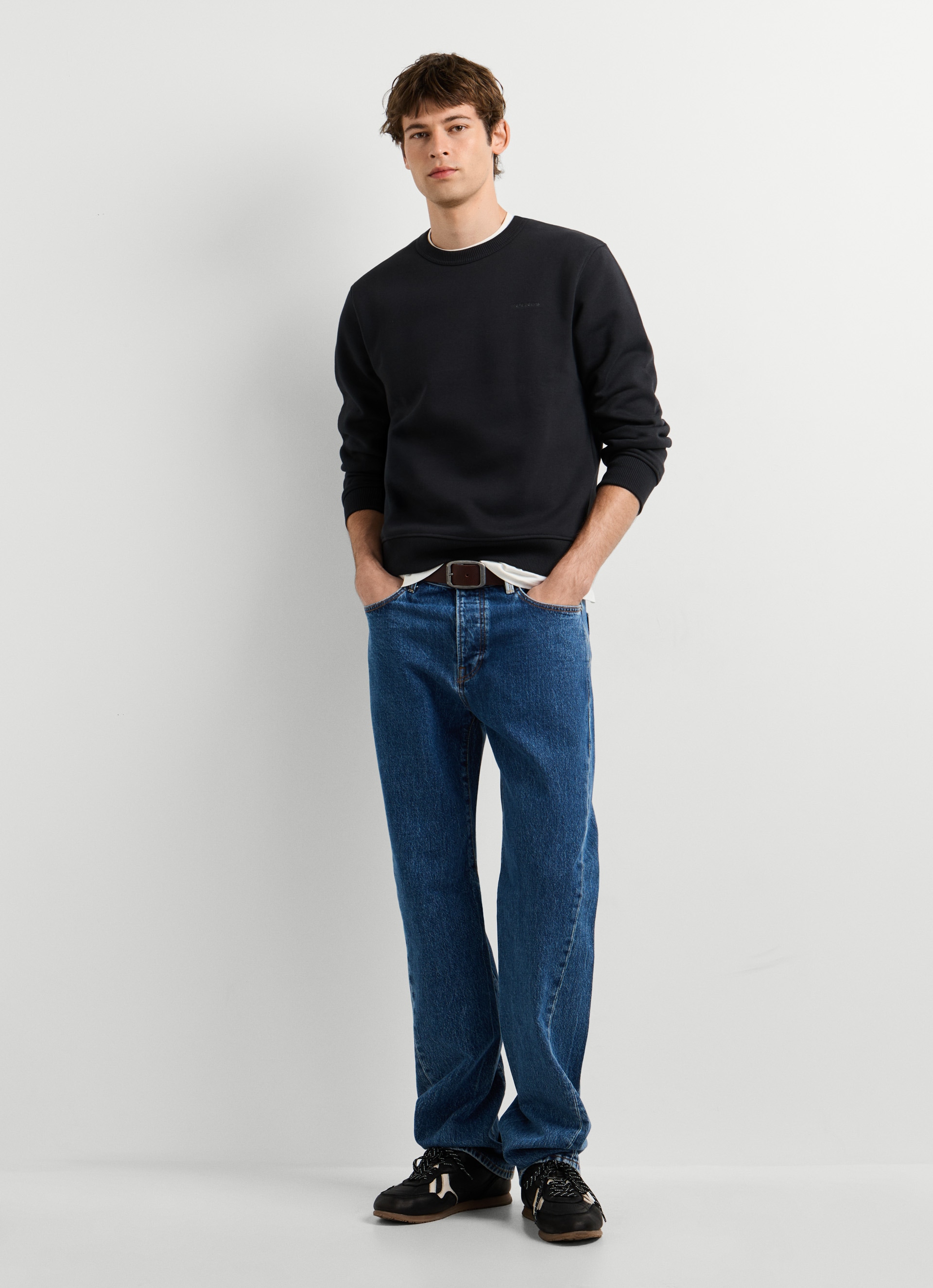 Pepe Jeans Sweatshirt »JEFFERSON CREW«, mit Logostickerei, Baumwollmix
