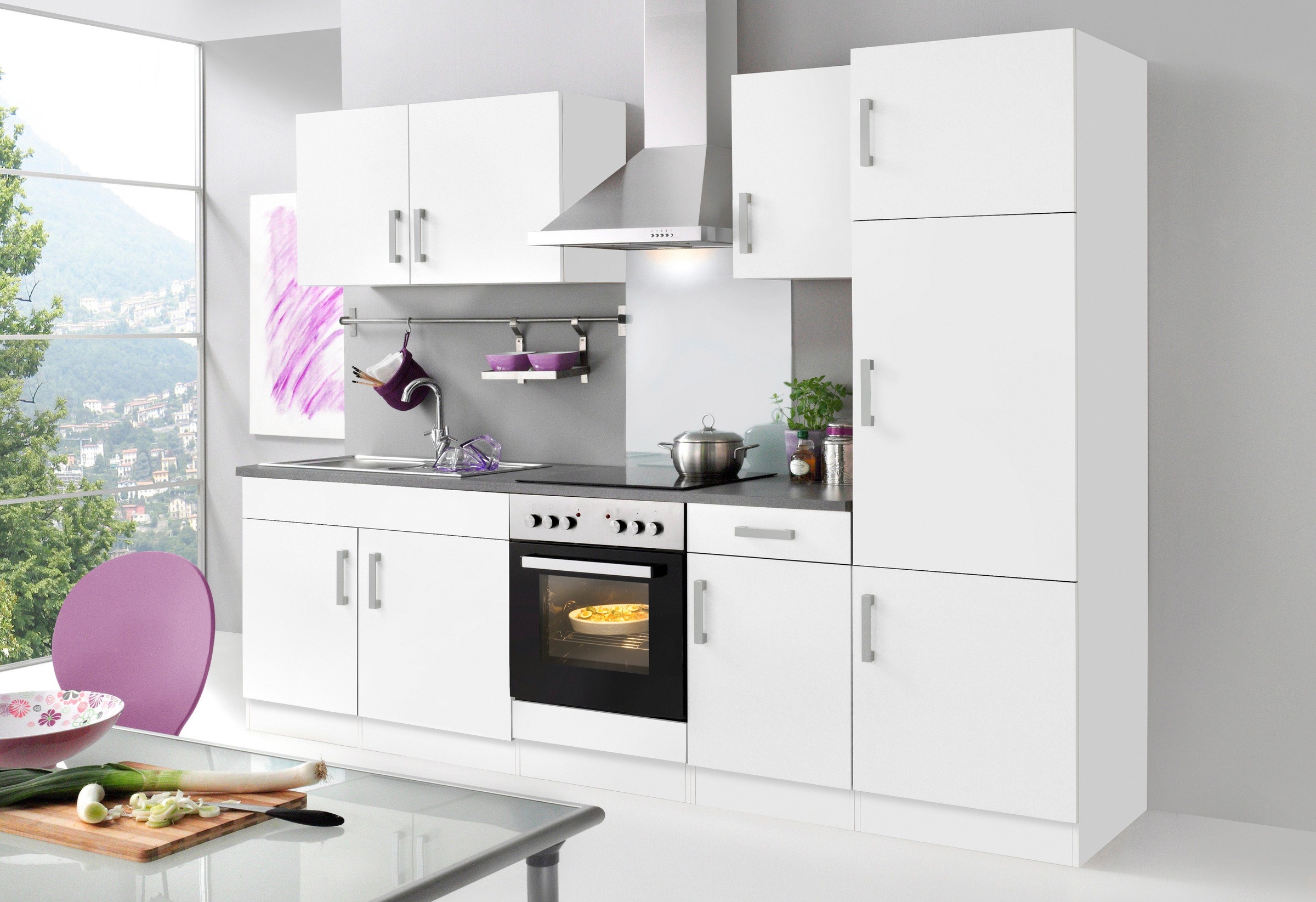 KOCHSTATION Küchenzeile »KS-Toronto« Breite 270 cm, mit E-Geräten