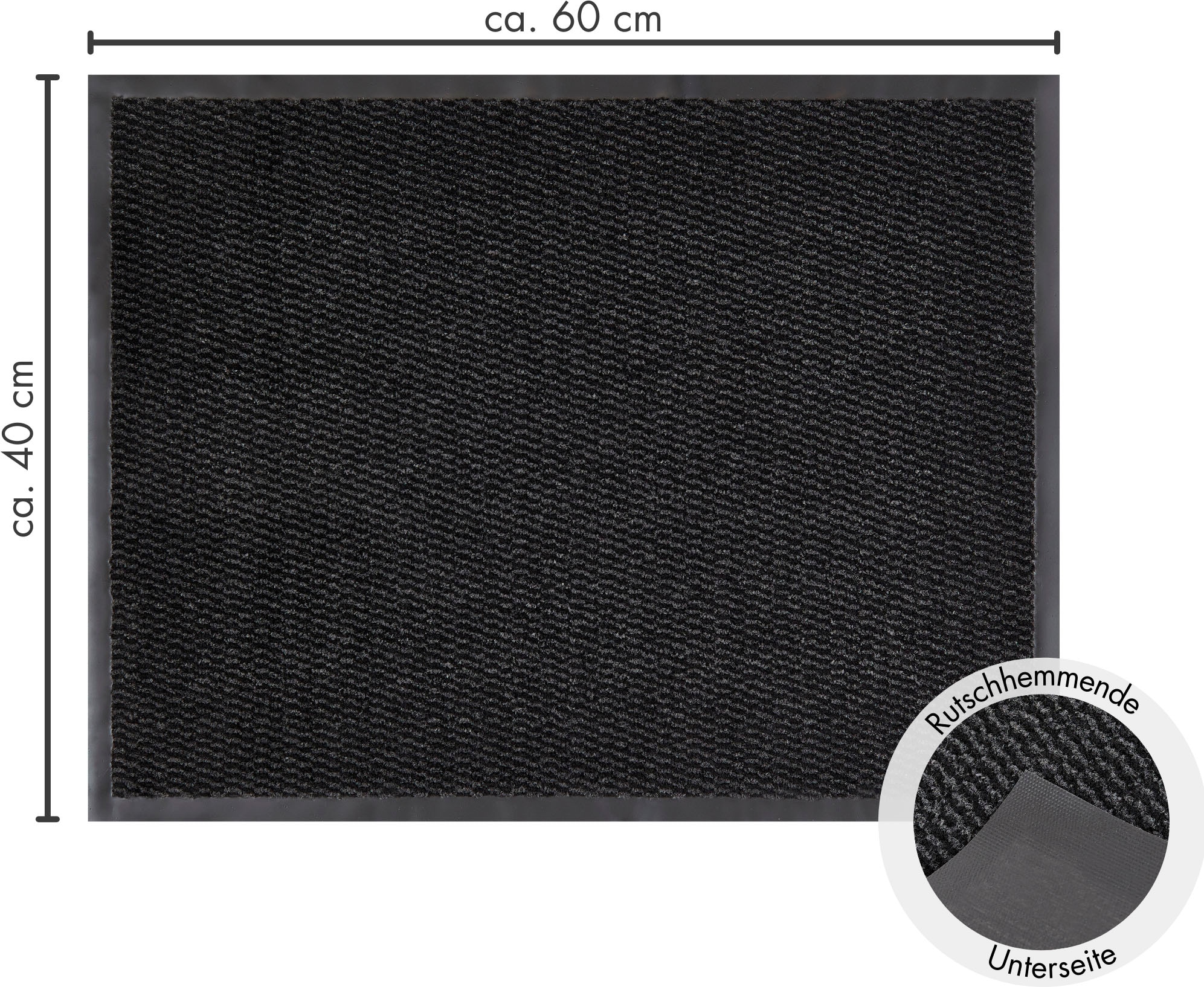 Andiamo Fußmatte »Easy, Made in Netherlands«, rechteckig, 5 mm Höhe, Schmutzfangmatte, rutschhemmend, Innen- und überdachten Außenbereich