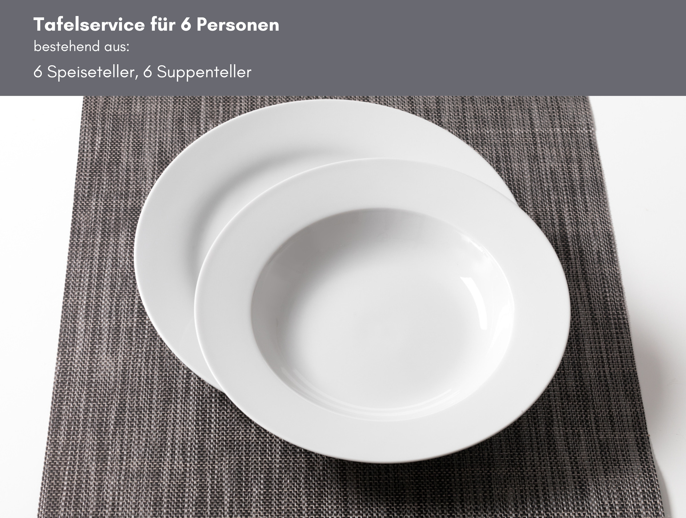 Ritzenhoff & Breker Tafelservice »Bianco«, (Set, 12 tlg.), klassisch und schlicht, unifarben
