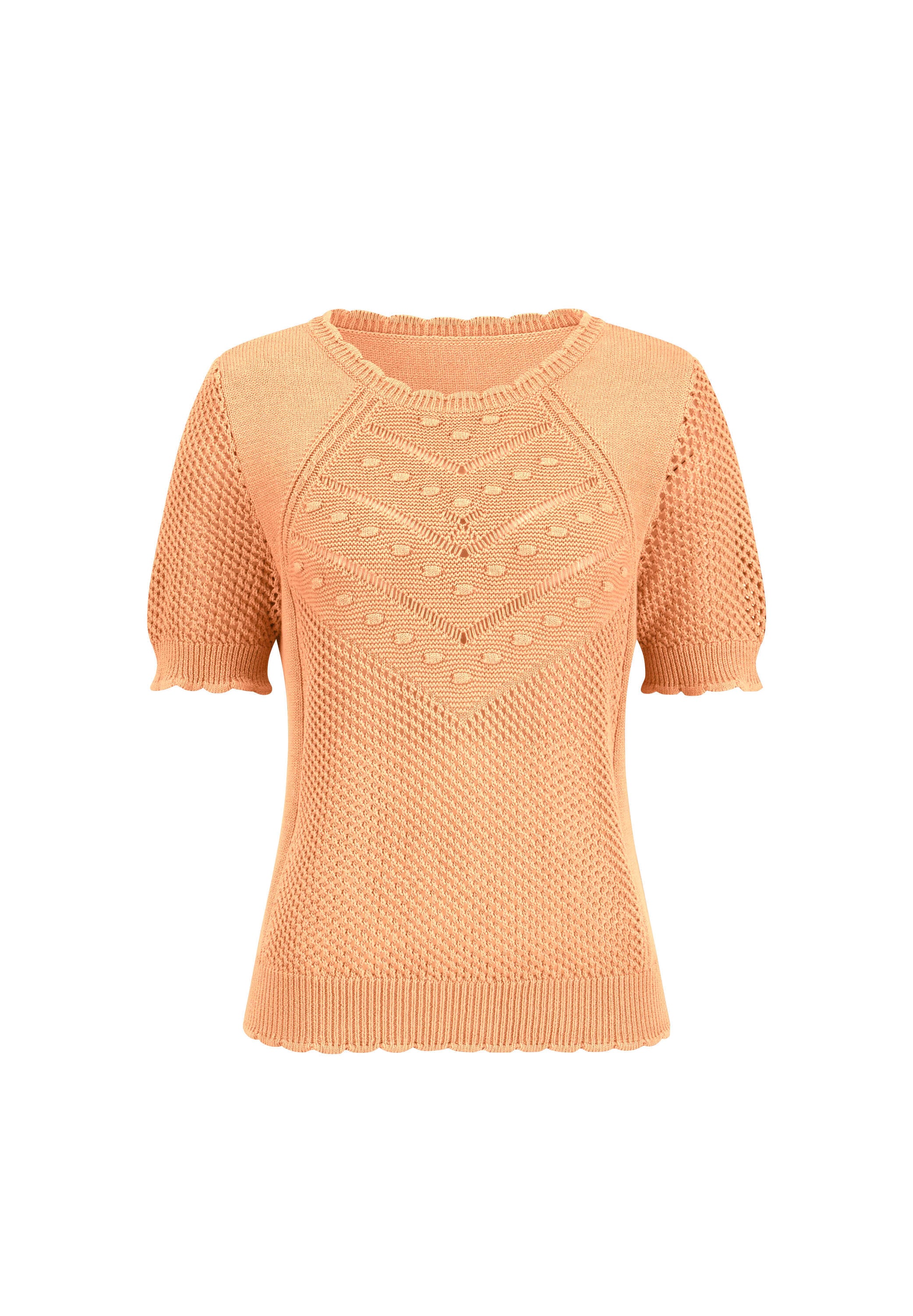 Witt Strickpullover »Pullover Ajourpullover mit kurzen Ärmeln«