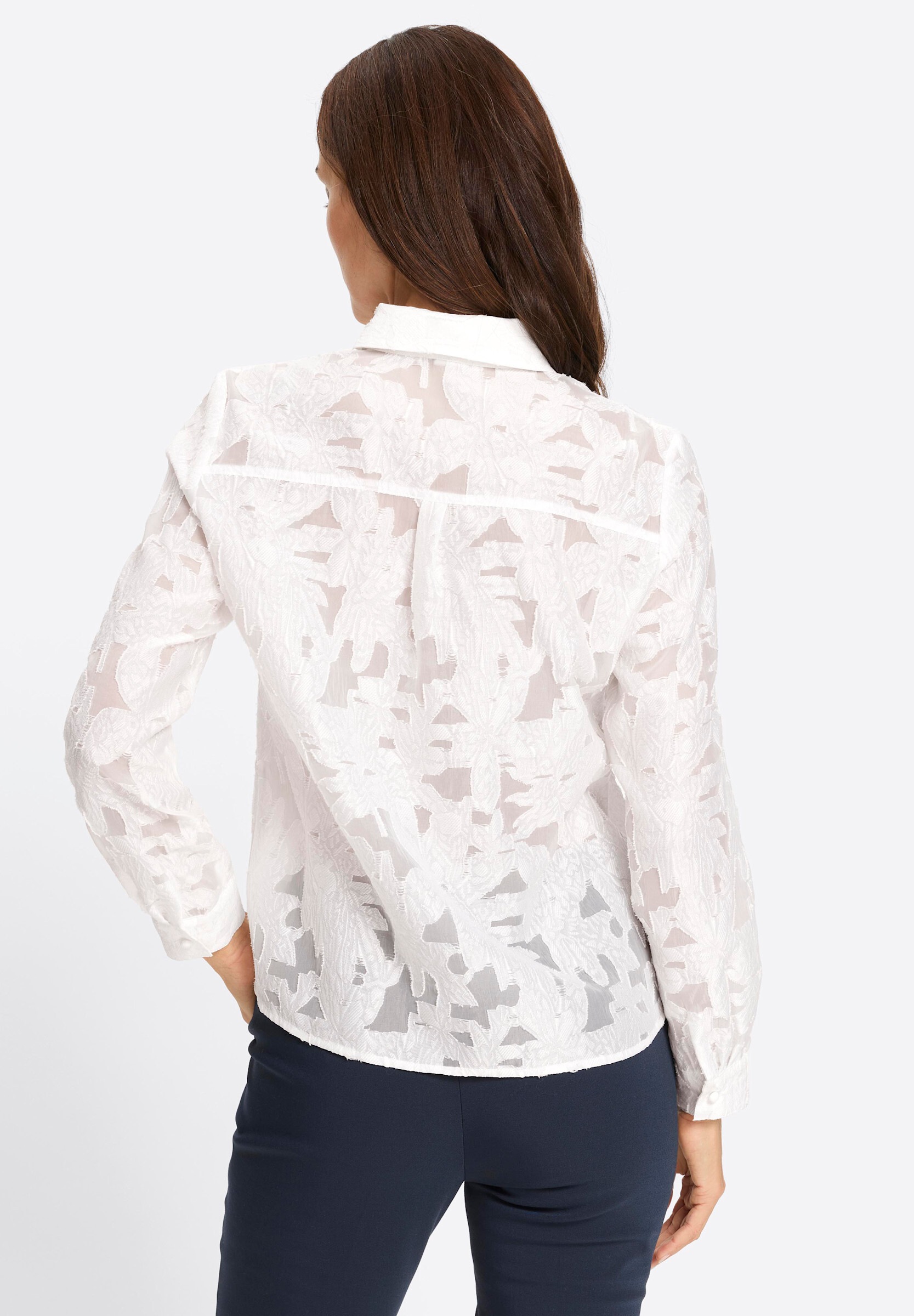 heine Hemdbluse »Bluse Hemdbluse in Ausbrenner-Optik«