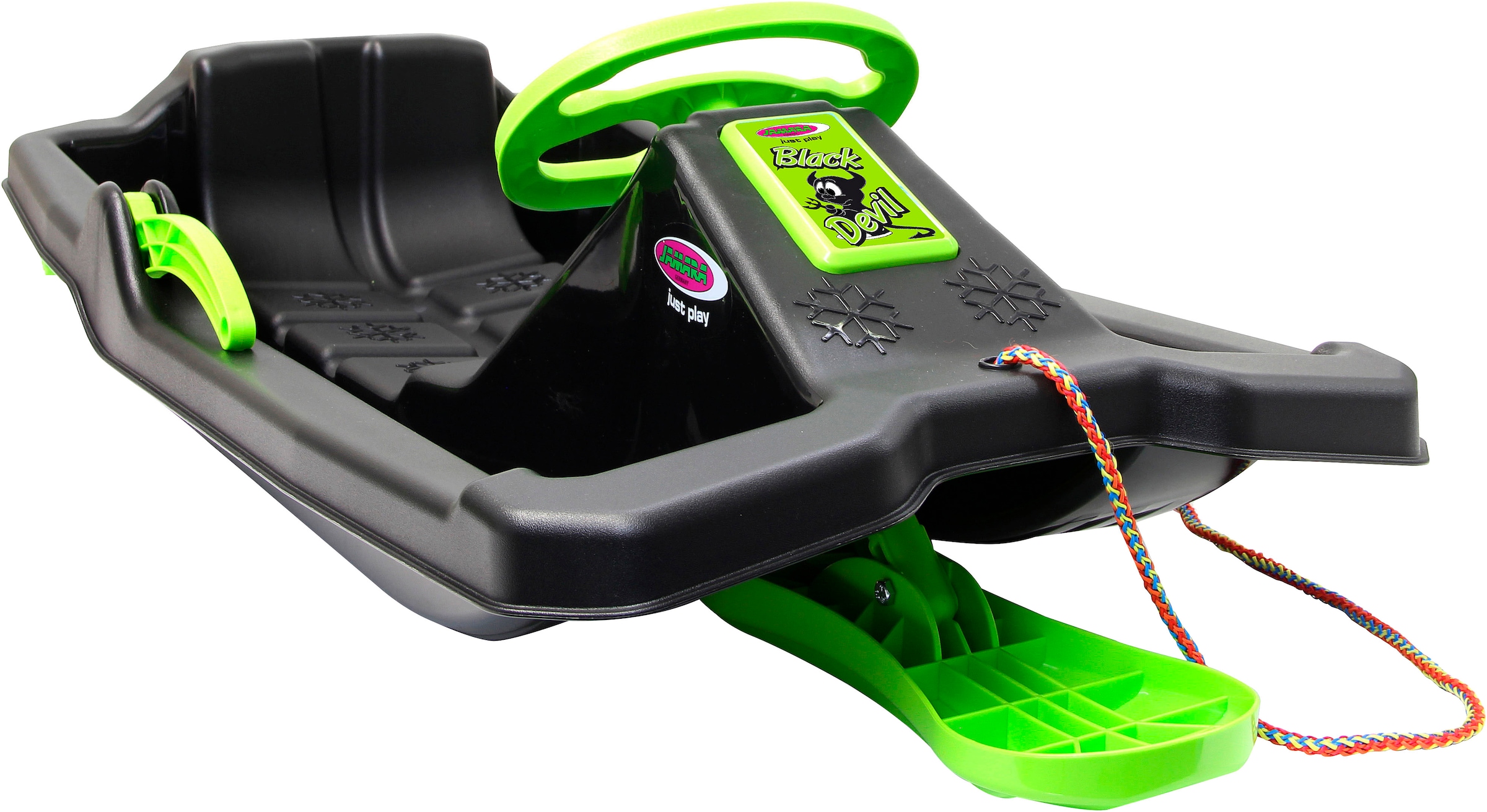 Jamara Bob »Snow Play Bob Black Devil 84cm schwarz mit Lenkrad und Bremse« Made in Europe