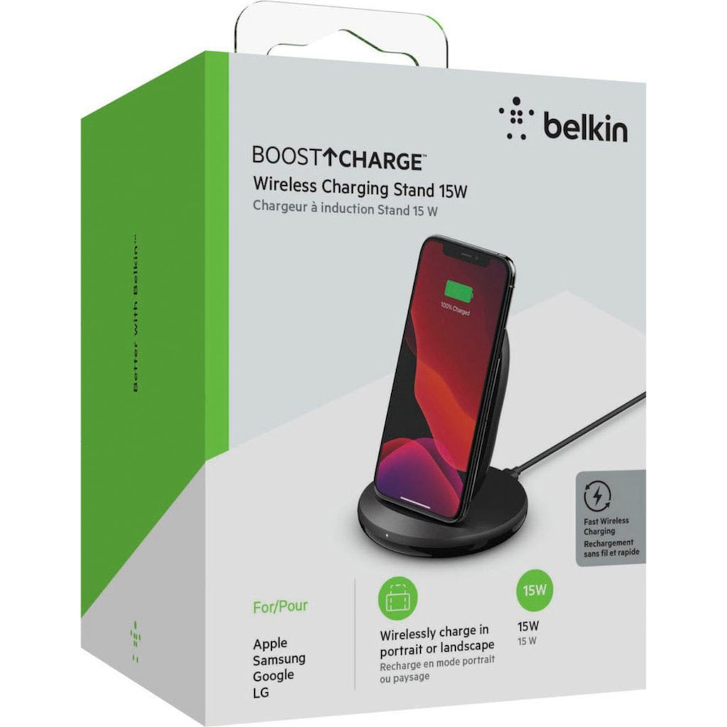 Belkin Akku-Ladestation »BoostCharge Wireless Charging Stand 15 W«
