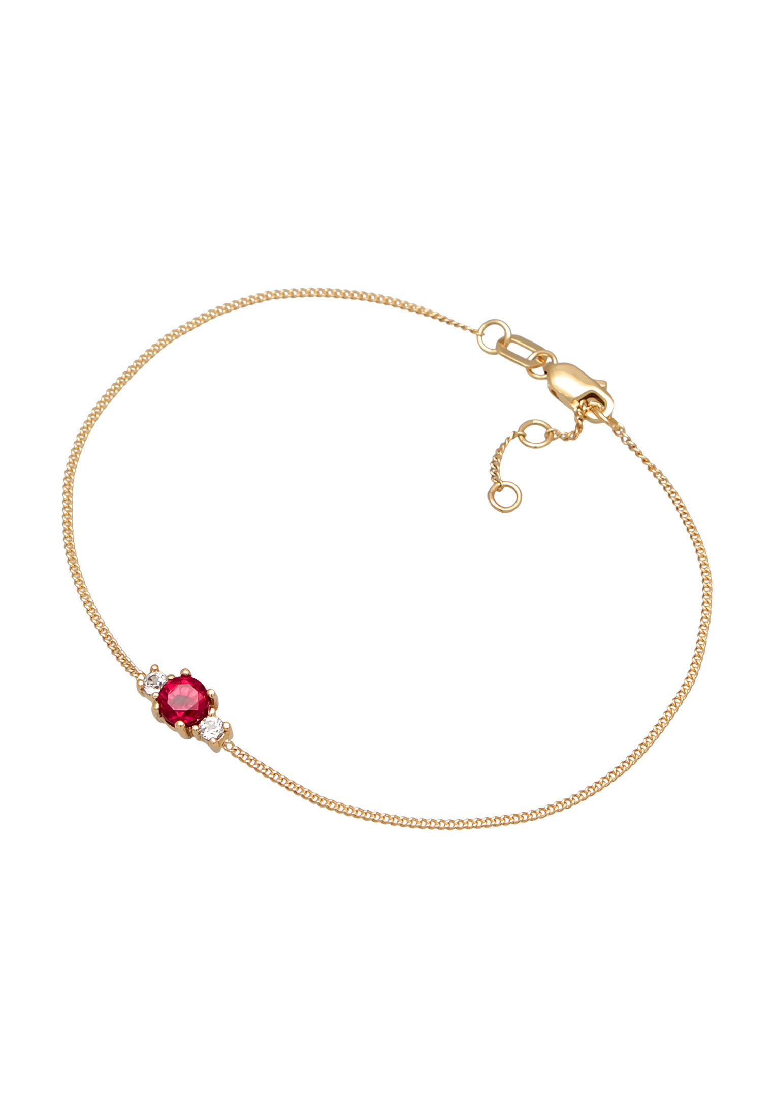 HAZE & GLORY Armkette »Armband Rubin Topas Edelstein 375er Gelbgold«